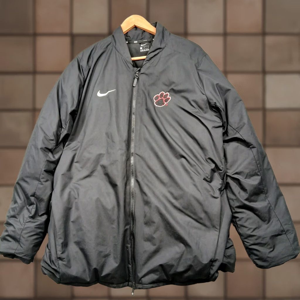 Nike Nike Men's L Black Full Zip Bomber Jacket Red Paw Logo Embroidered Size US L / EU 52-54 / 3 - 1 Thumbnail