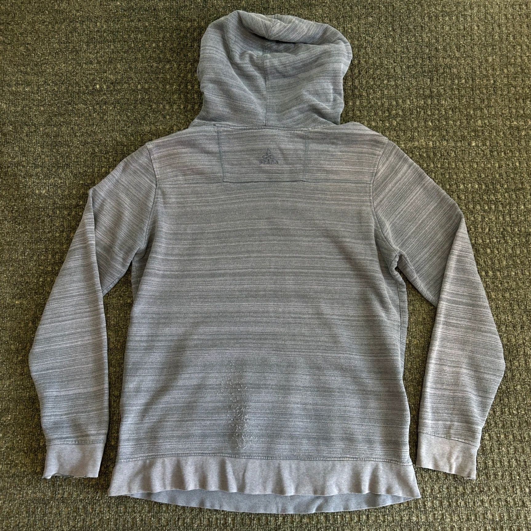 Prana prAna Hoodie Men M Blue Striped Knit Cotton Pullover Hooded Sweatshirt Casual Outdoor Beach Style Breathe 2010s Mens Size US M / EU 48-50 / 2 - 4 Thumbnail