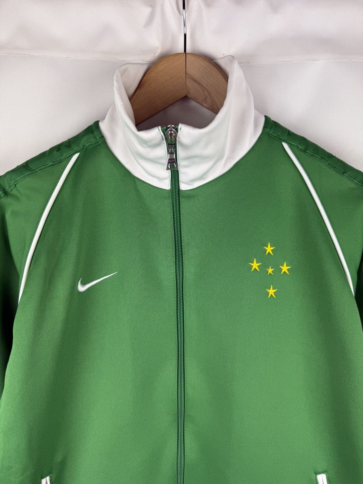 Nike Nike Brazil Vintage Soccer Track Top Jacket Size M Size US M / EU 48-50 / 2 - 8 Thumbnail
