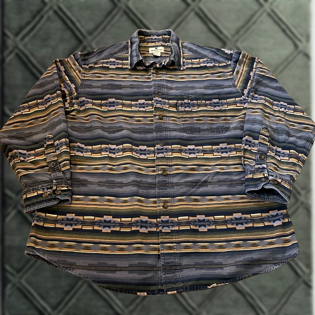 Vintage VINTAGE Woolrich Shirt Mens L Button-Down Southwest Aztec Flannel Size US L / EU 52-54 / 3 - 1 Thumbnail
