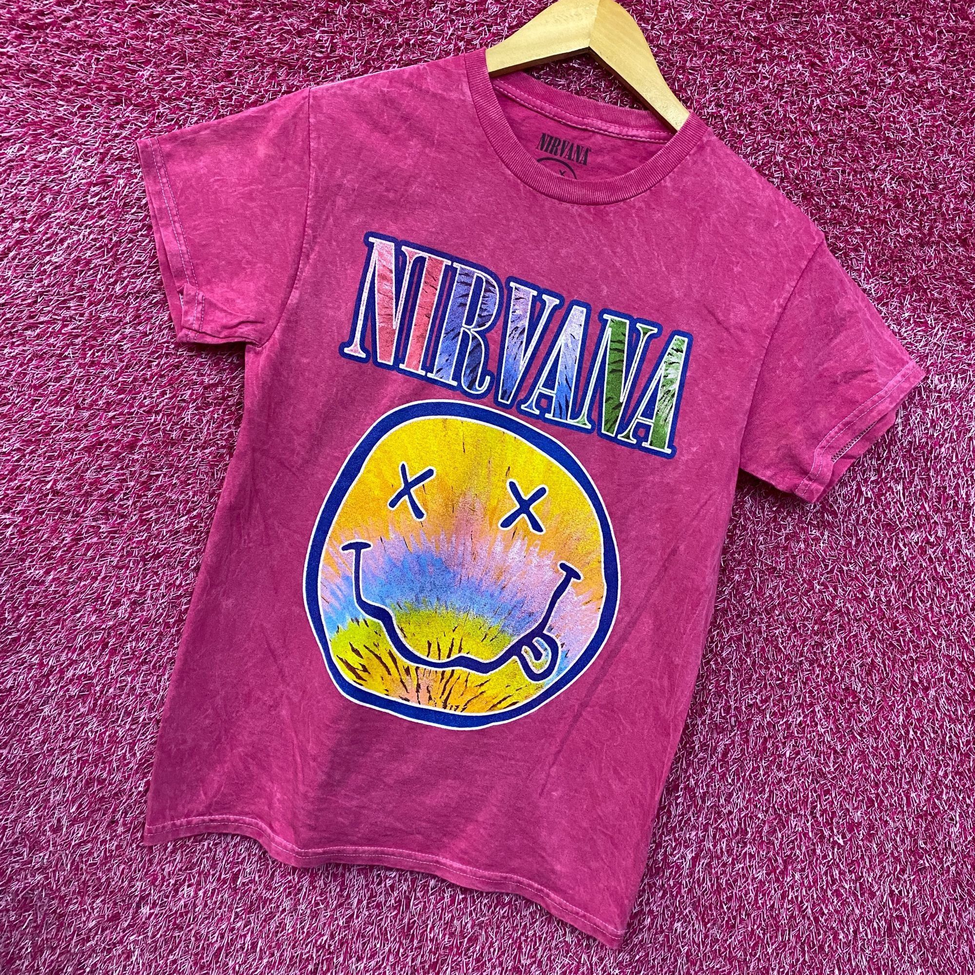Nirvana Nirvana Nevermind Tour Watercolor Smiley Grunge Band Tee S Size US S / EU 44-46 / 1 - 3 Thumbnail