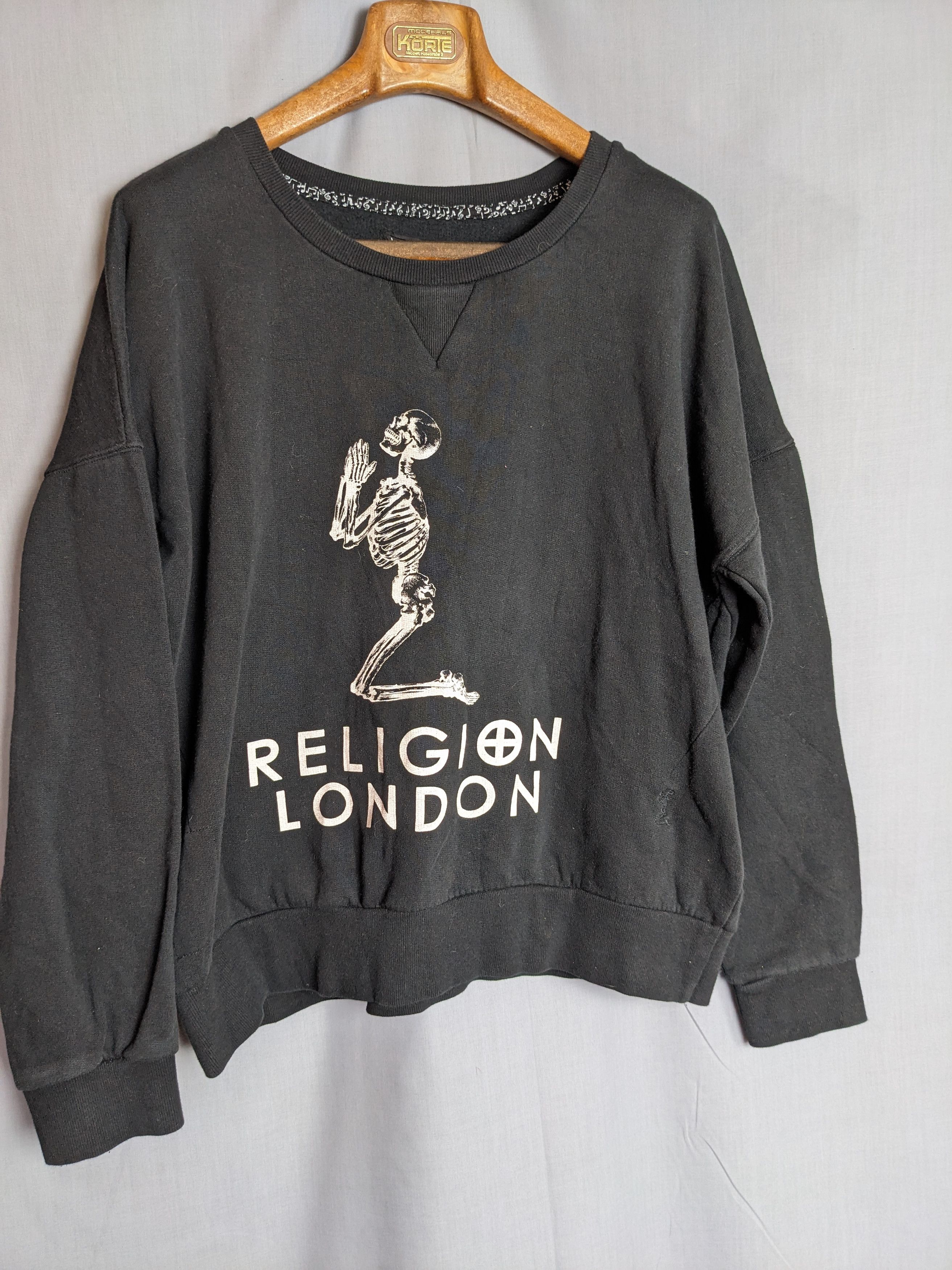 Other Religion London Womens Jumper Black Cropped Oversized Size L / US 10 / IT 46 - 1 Thumbnail