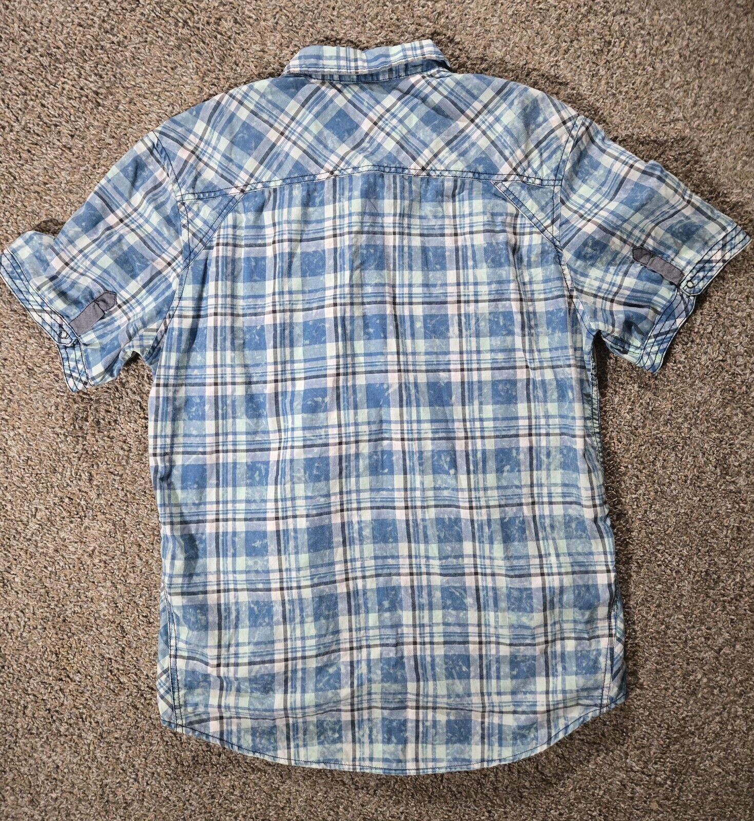 BKE BKE Vintage Blue White Plaid Athletic Fit Button Up Shirt L Size US L / EU 52-54 / 3 - 12 Thumbnail
