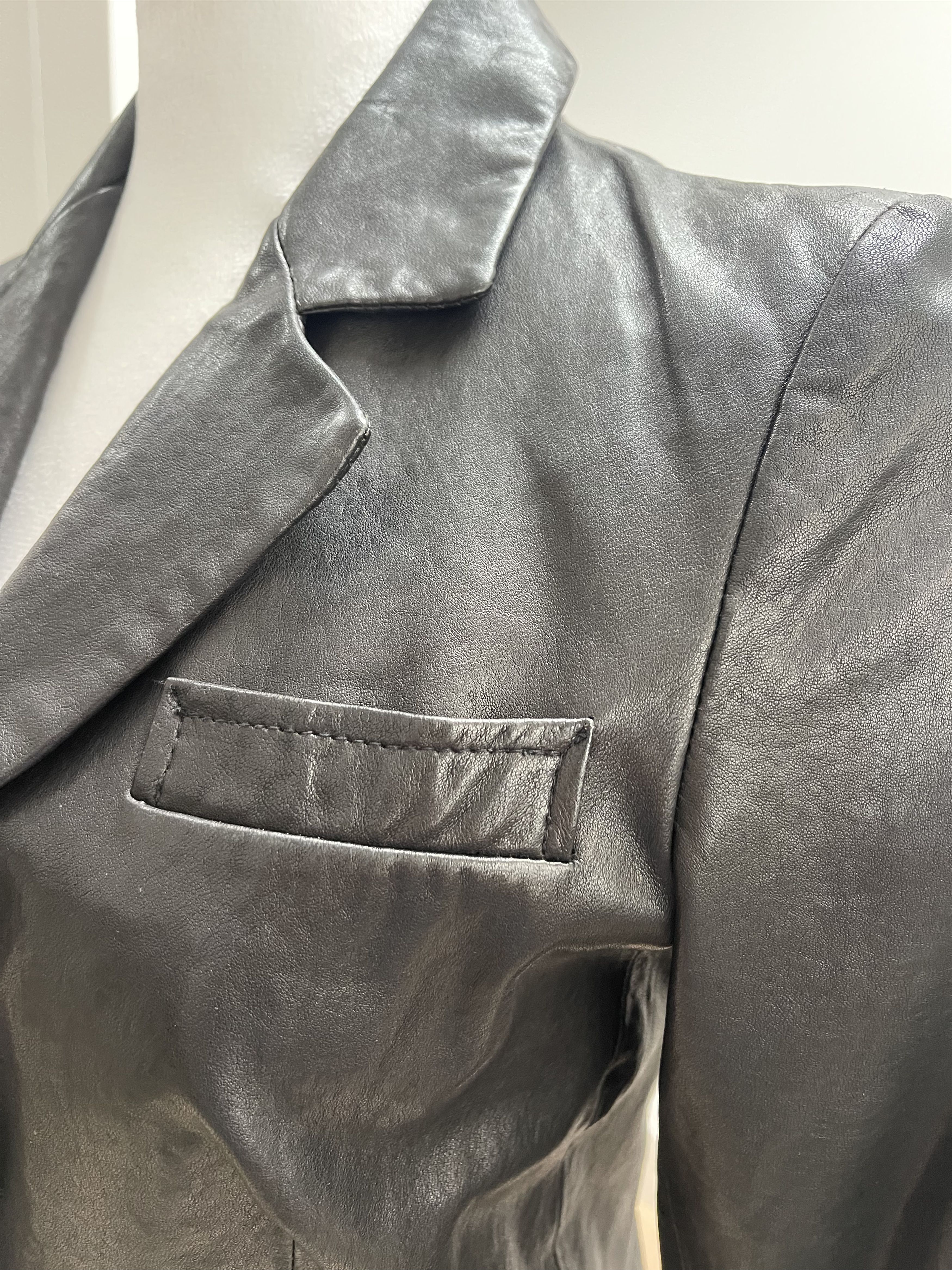 Elizabeth and James Leather Blazer Size XS / US 0-2 / IT 36-38 - 2 Thumbnail