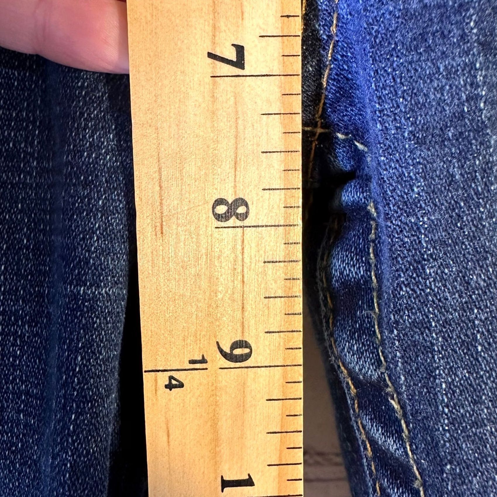 True Religion VINTAGE? False. Actually: True Religion Julie Skinny Jeans Dark Wash Low Rise Flap Pocket Womens Size 29 Size 29" - 3 Thumbnail