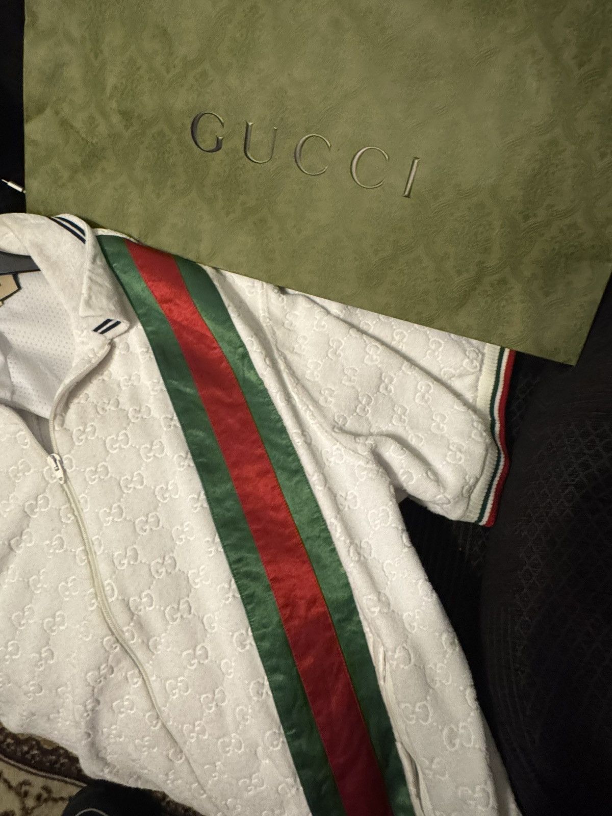Gucci Gucci gg monogram zip up polo Size US XL / EU 56 / 4 - 9 Thumbnail