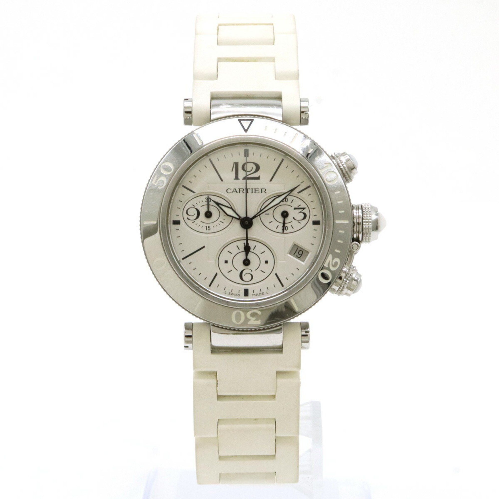 Cartier Cartier Pasha Silver Dial AT Automatic Boys Ladies Unisex Watch W3140005 Size ONE SIZE - 1 Thumbnail