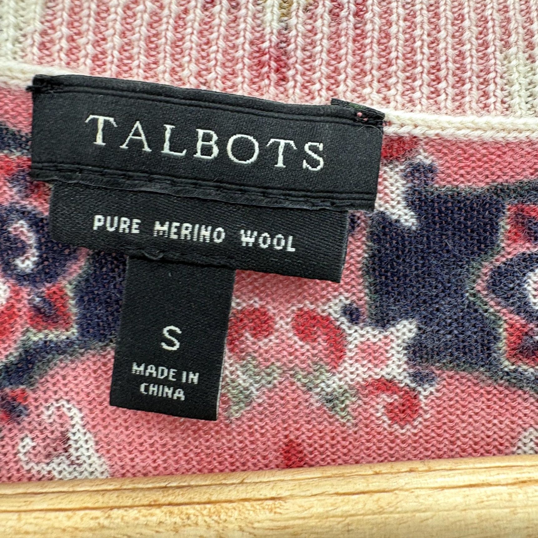 Talbots Talbots Sweater Womens Small Multicolor 100% Merino Wool Paisley Knit 3/4 Sleeve Size S / US 4 / IT 40 - 4 Thumbnail