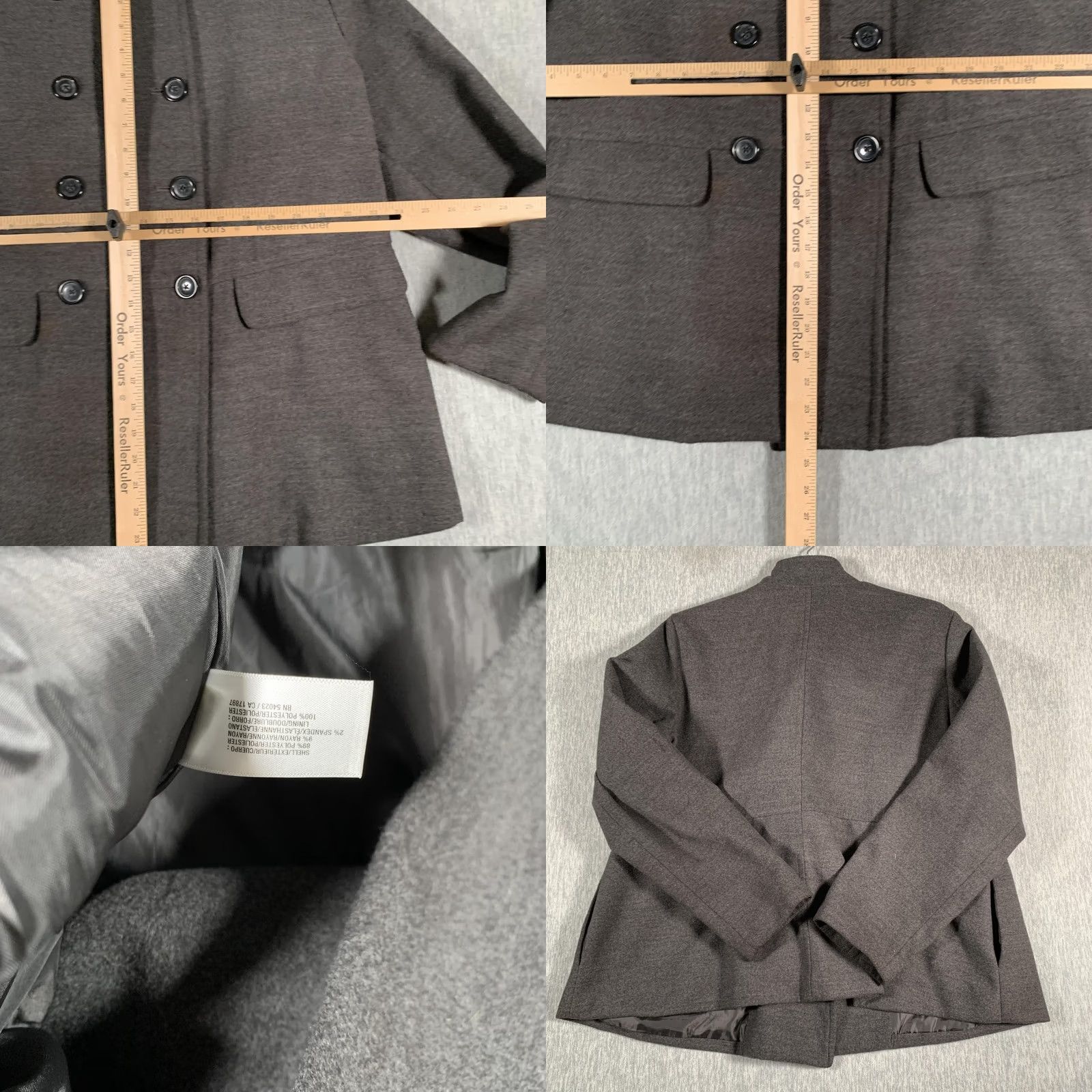 Old Navy Old Navy Womens Coat XXL Gray Double Breasted Pea Coat Wool Blend Minimaist Lined Pocket Button Front Size XXL / US 16-18 / IT 52-54 - 8 Thumbnail