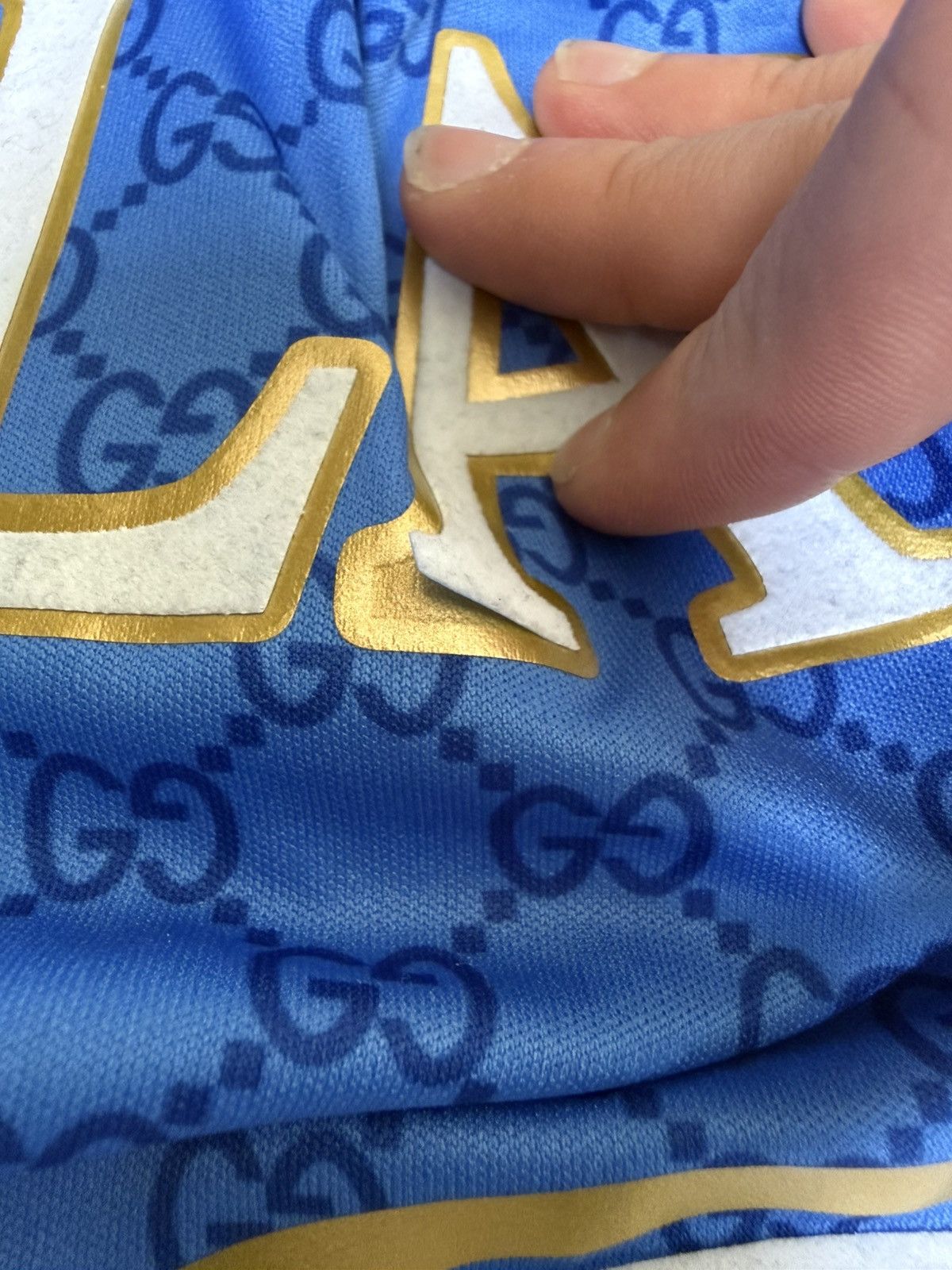 Gucci × Palace Gucci X Palace blue all over GG logo monogram print jersey Size US M / EU 48-50 / 2 - 11 Thumbnail
