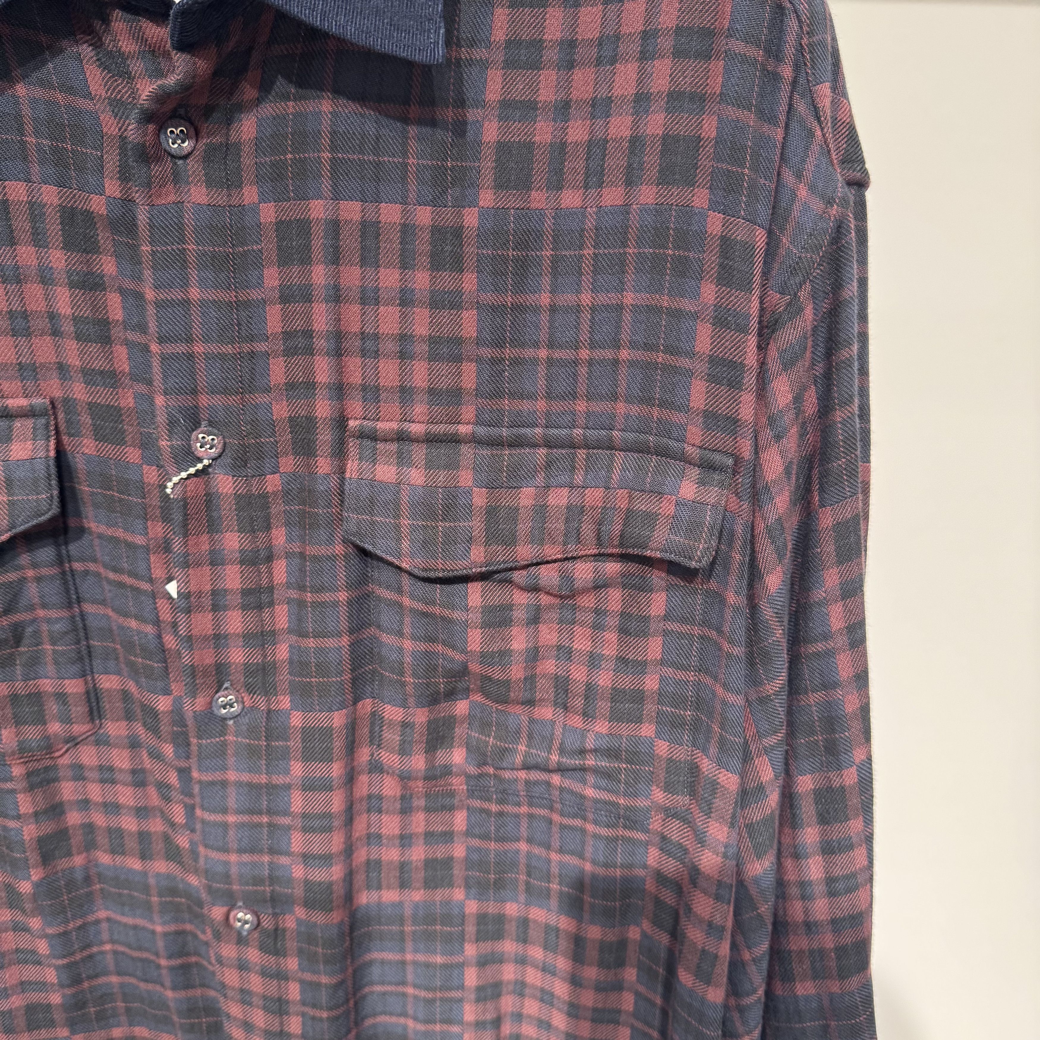 White Mountaineering Rare New WM Corduroy Collar Plaid Oversize shirt Size US S / EU 44-46 / 1 - 10 Thumbnail