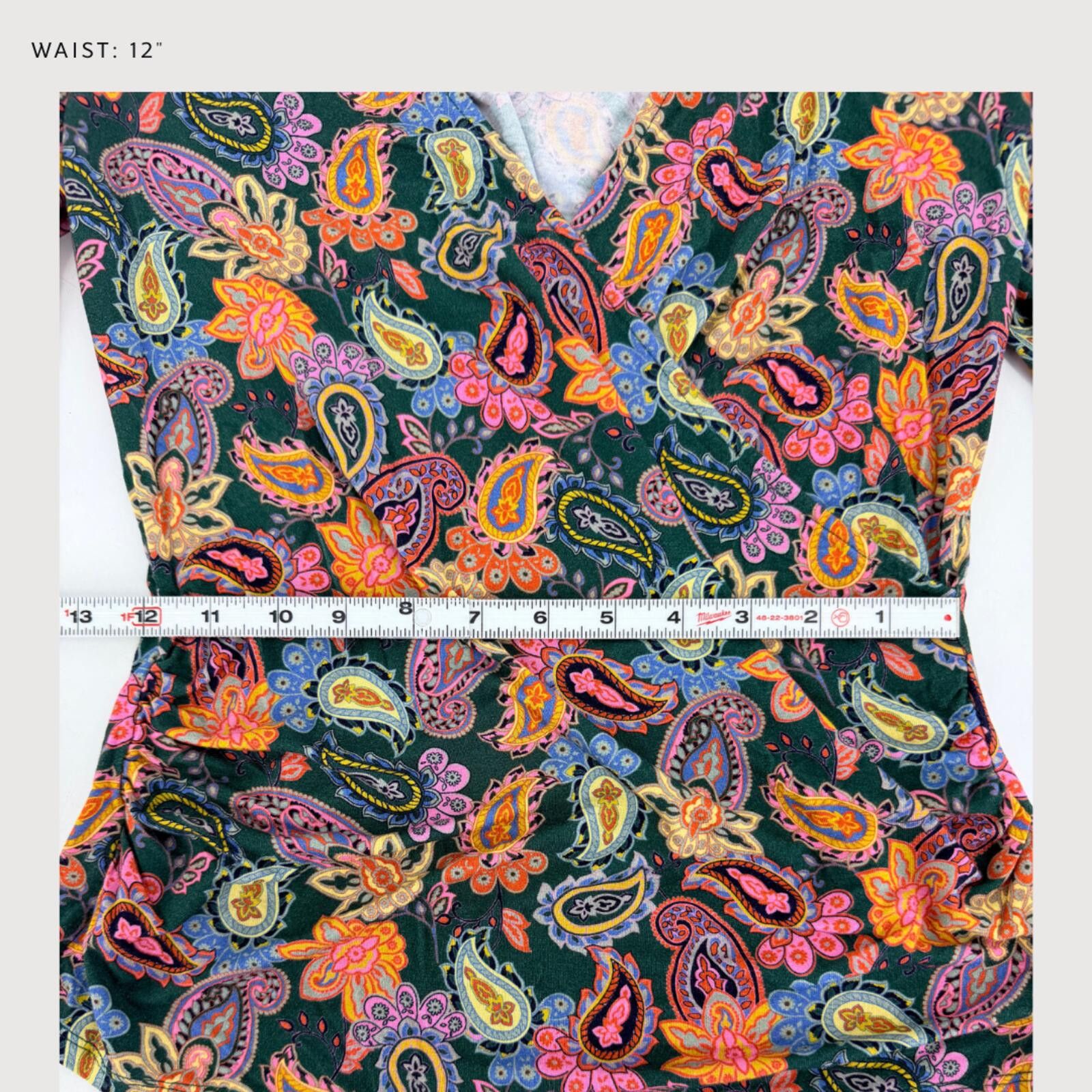 Boden Boden Paisley Wrap Ruched Long Sleeve Top 8 Size M / US 6-8 / IT 42-44 - 8 Thumbnail