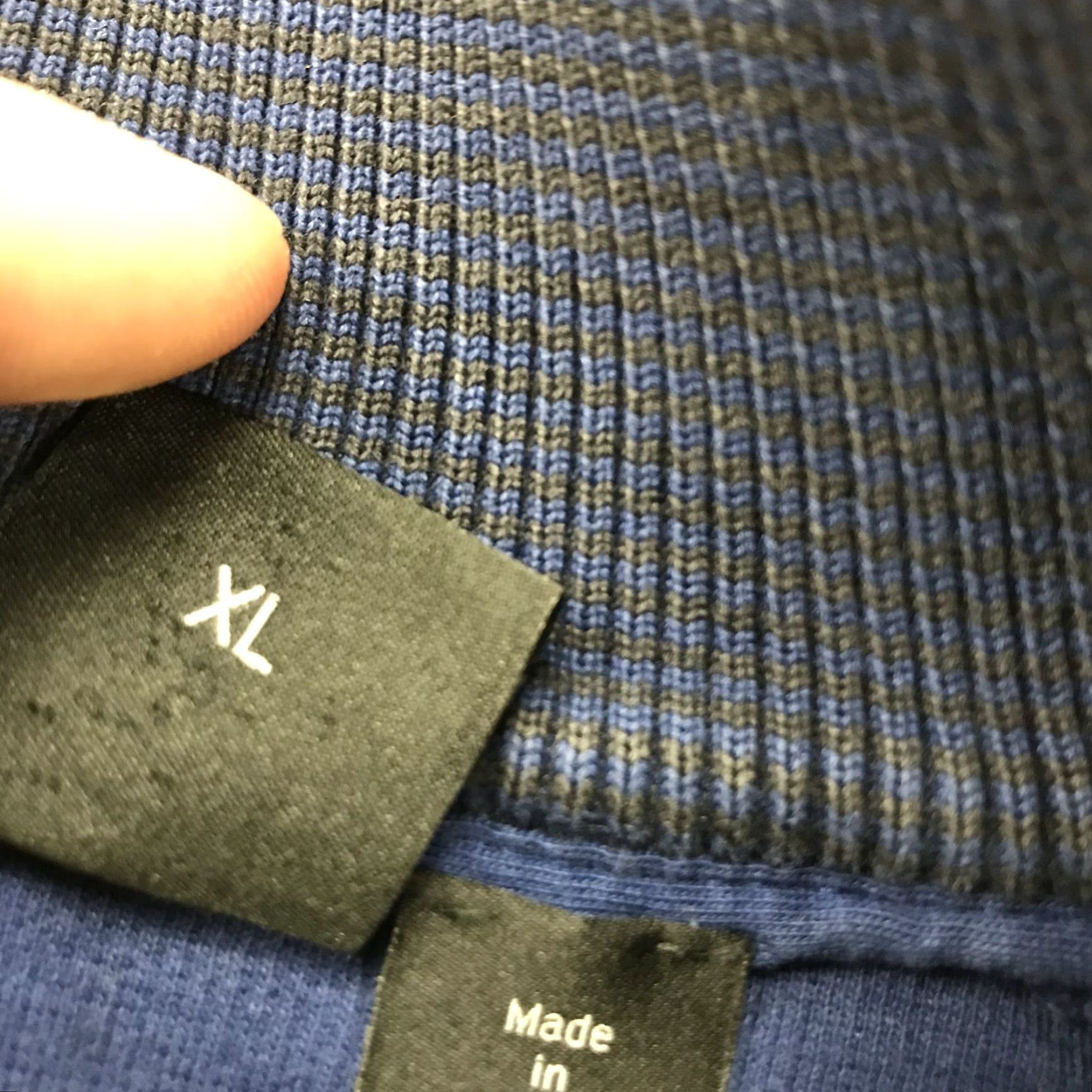 Hugo Boss HUGO BOSS Sweater Mens XL Blue Mock Neck 100% Cotton Logo Pullover Knit Solid Designer Shirt Size US XL / EU 56 / 4 - 5 Thumbnail