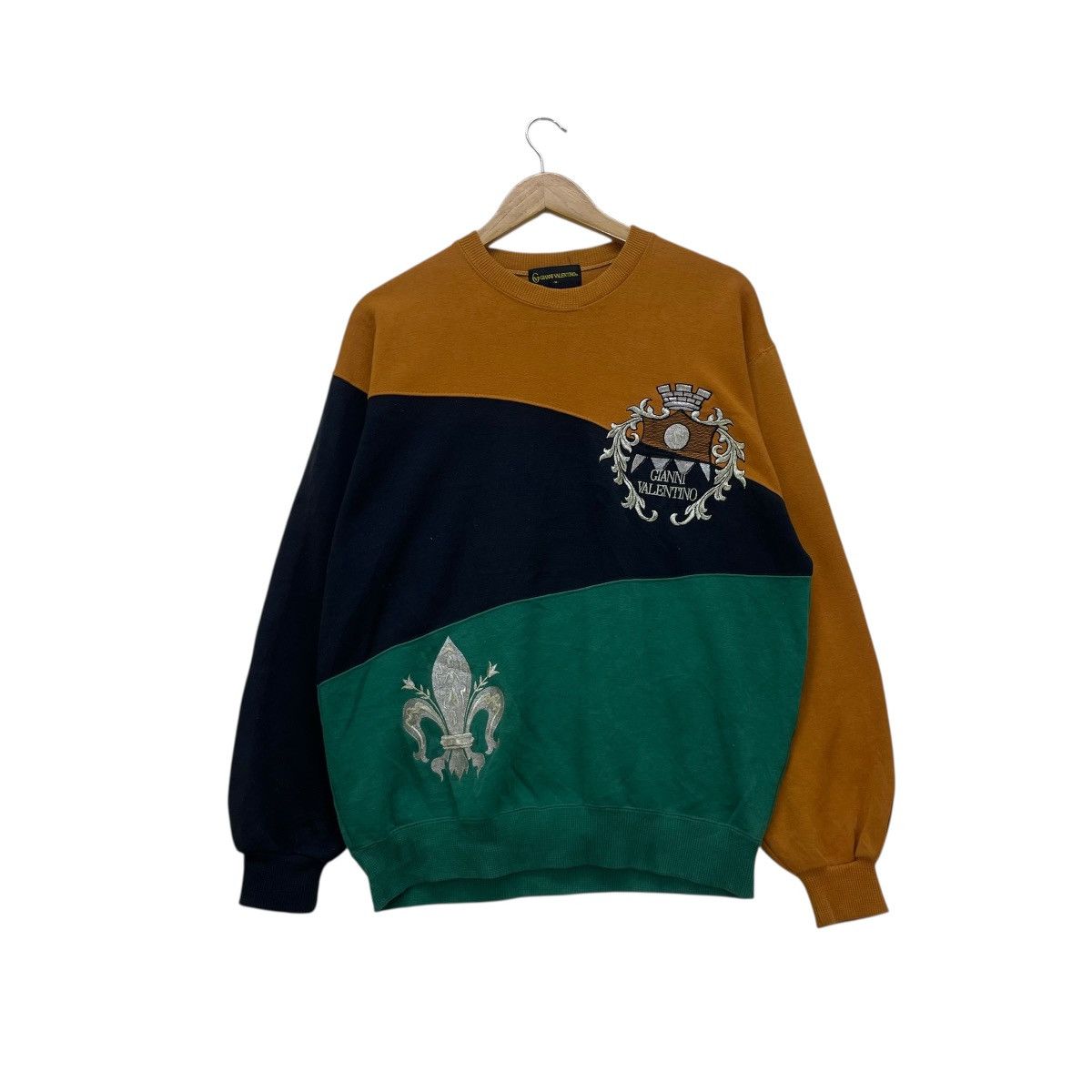 Gianni Valentino 💥Three Layer Colors Pull Over Crewneck Sweatshirt Size US M / EU 48-50 / 2 - 1 Thumbnail