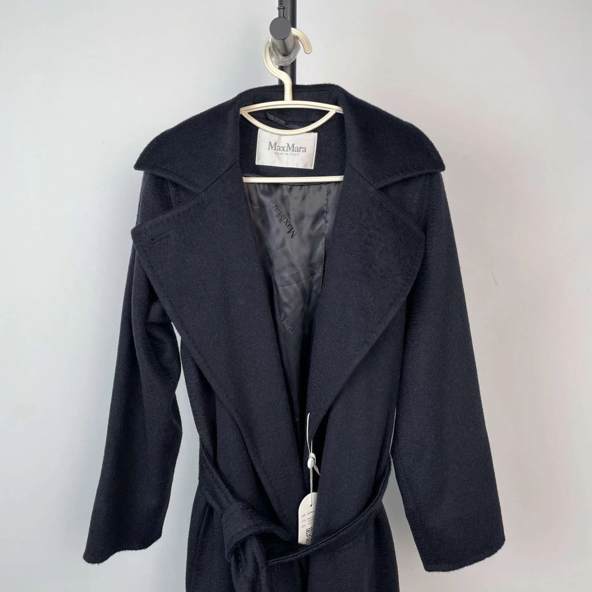 Max Mara Maxmara Women's Wool Coat Black 155/80A Size XS / US 0-2 / IT 36-38 - 9 Thumbnail