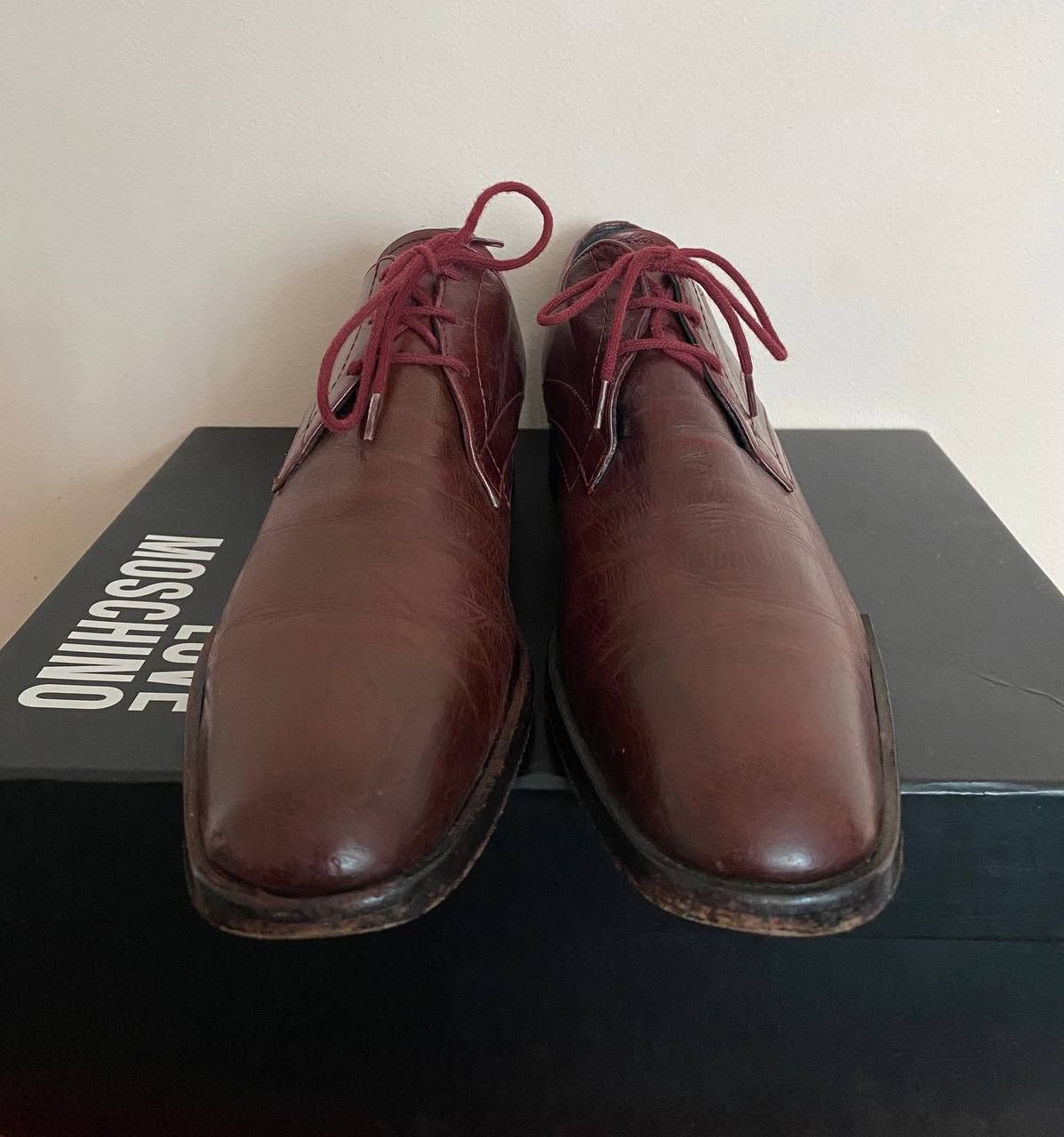 Jil Sander Jil Sander Burgundy Leather Derby Shoes Size US 8 / IT 38 - 2 Thumbnail