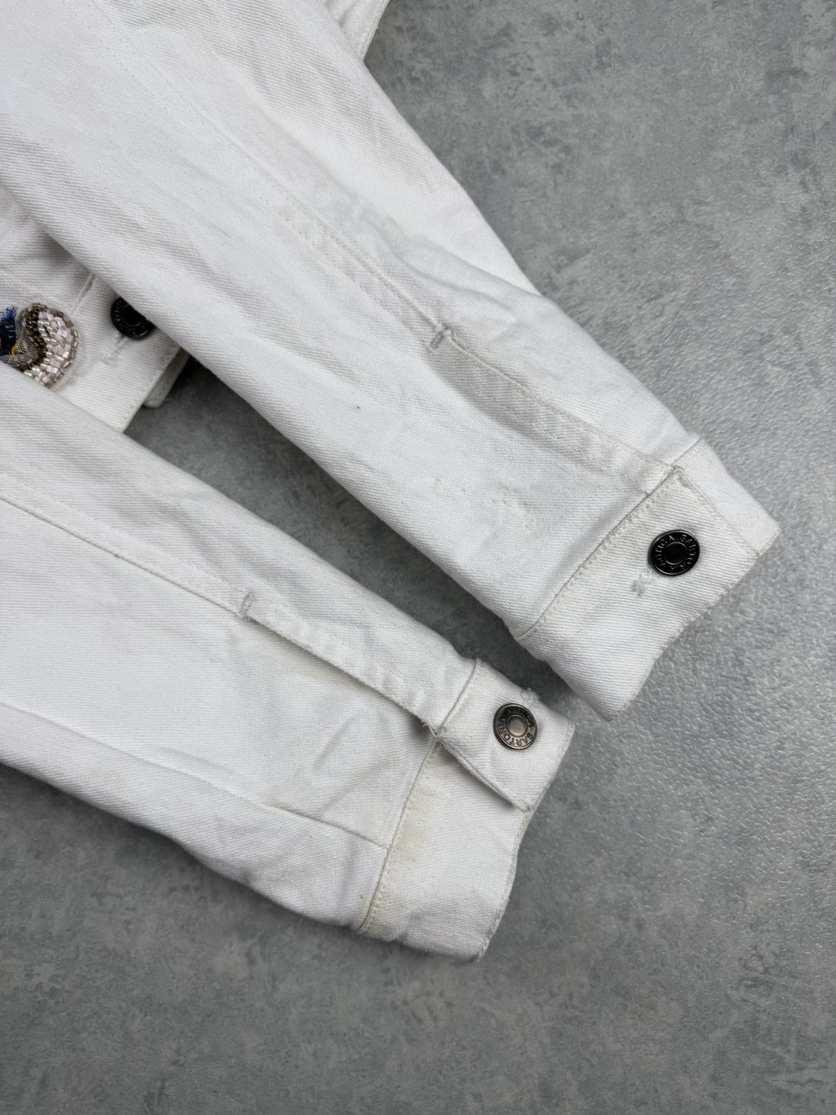 Other Antica Sartoria Capri White Denim Jacket Size XS Size XS / US 0-2 / IT 36-38 - 8 Thumbnail