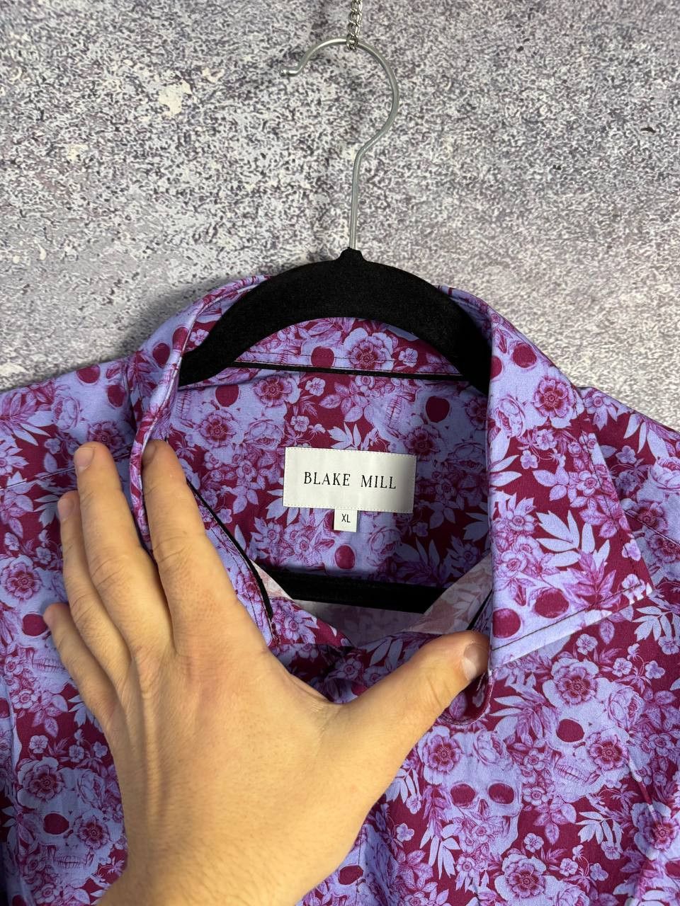 Vintage Blake Mill Original Designer Skulls & Roses Men's Shirt XL Size US XL / EU 56 / 4 - 10 Thumbnail