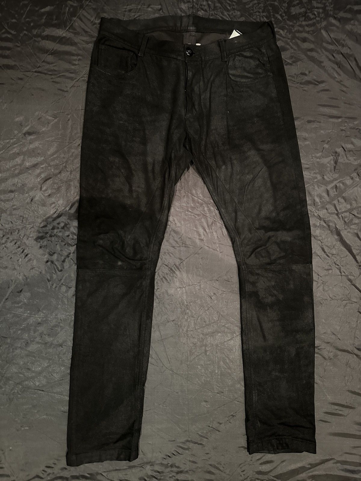 image of Rick Owens Lamb Skin Pants in Black, Men's (Size 32)