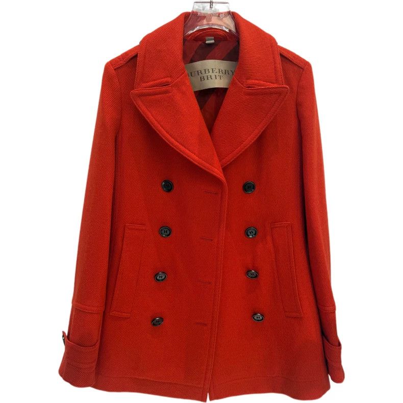 Burberry Burberry Red Wool Peacoat Size S Size US S / EU 44-46 / 1 - 1 Thumbnail