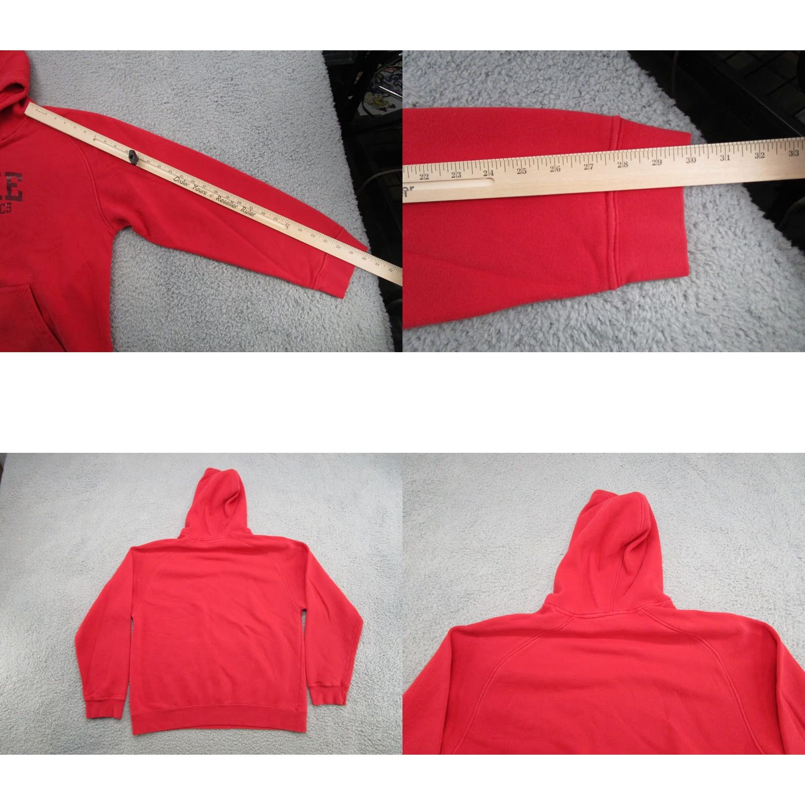 Nike VINTAGE Nike Athletics Silver Tag Pullover Hoodie Sweatshirt Size Medium Red Mens Size US M / EU 48-50 / 2 - 8 Thumbnail