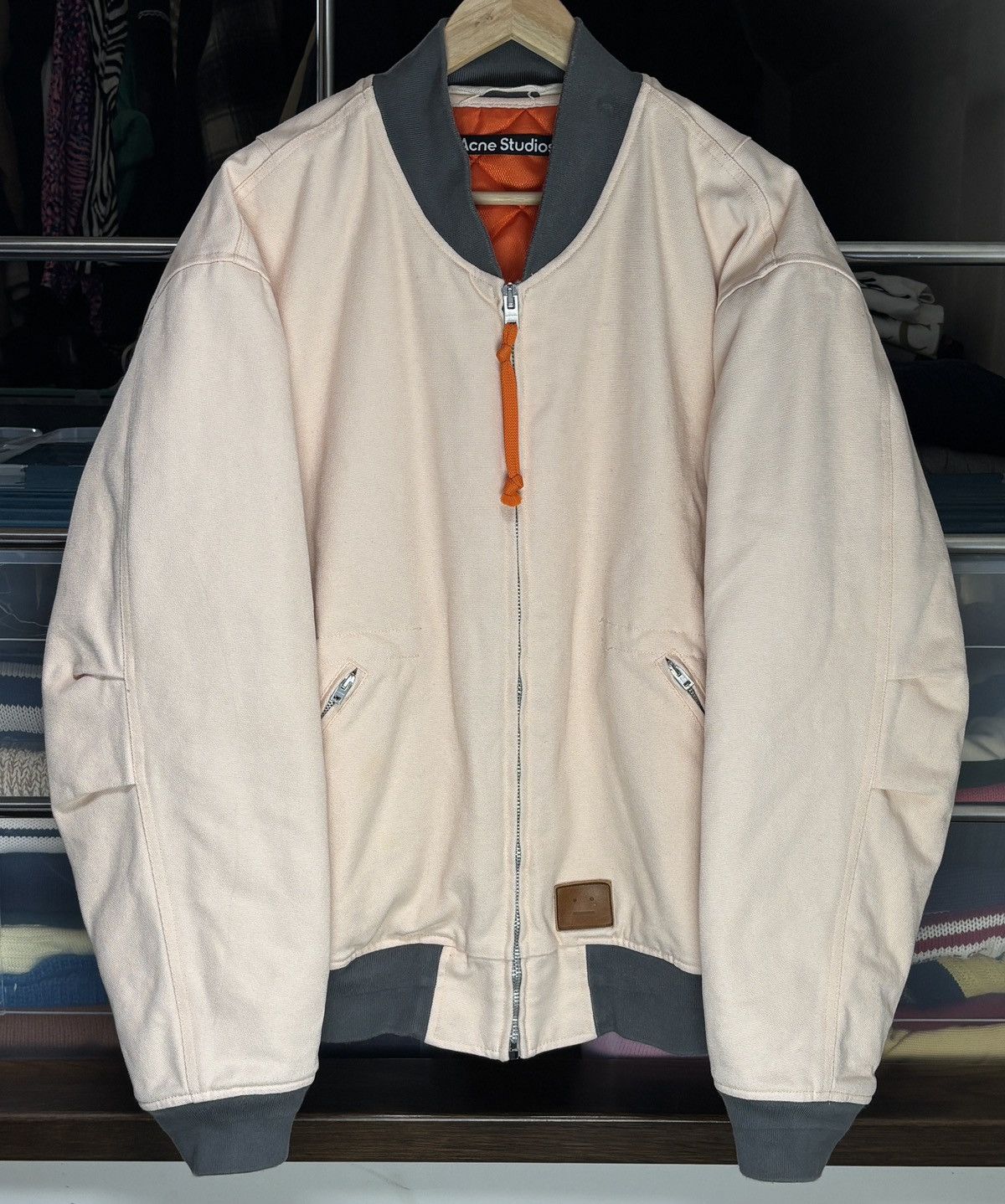 Acne Studios Acne Studios Powder Pink Rare Color Sample Bomber Jacket Size US L / EU 52-54 / 3 - 1 Thumbnail