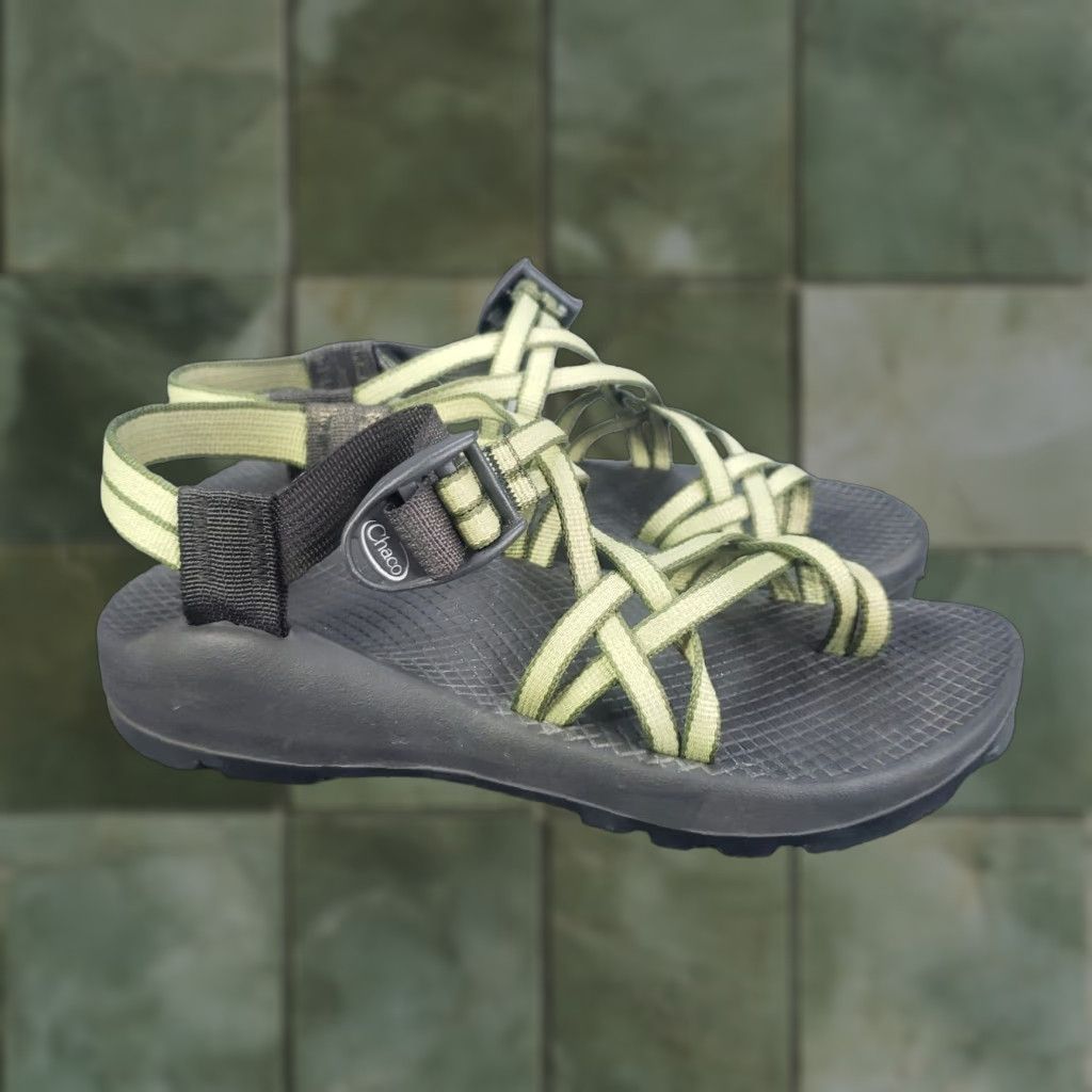 Chaco Chaco Z/Cloud X2 Sandals Womens Size 7 Black Green Kelp Knit Adjustable Casual Size US 8 / IT 38 - 1 Thumbnail