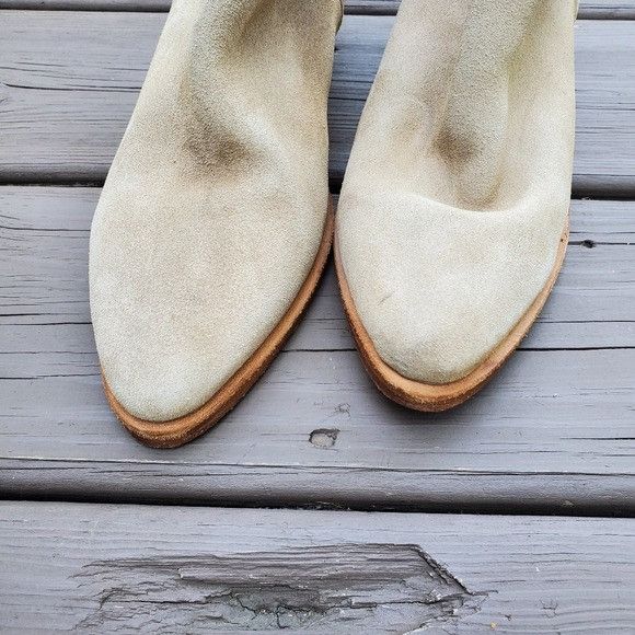 Free People Free People Charm Camel Tan Suede Leather Pointed Toe Bootie Size US 7.5 / IT 37.5 - 6 Thumbnail