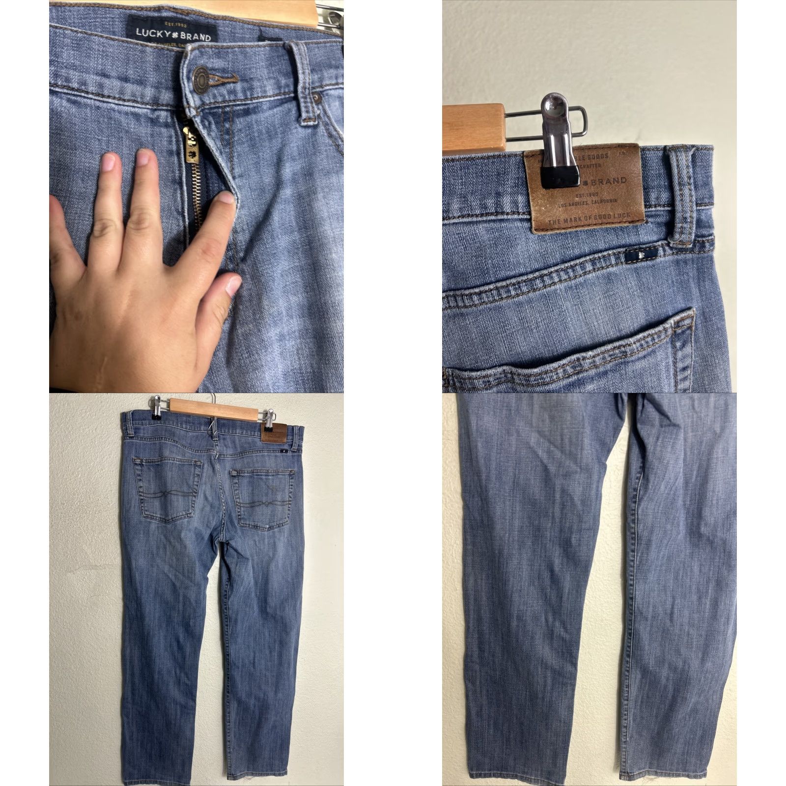 Lucky Brand Lucky Brand 221 Jeans Straight Medium Wash Men 36x32 Blue Size US 36 / EU 52 - 8 Thumbnail