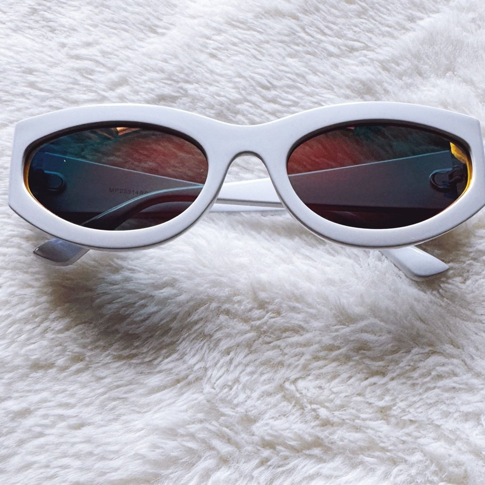 Other Francis Mirrored Orange with White Rim Sunglasses Size ONE SIZE - 3 Thumbnail
