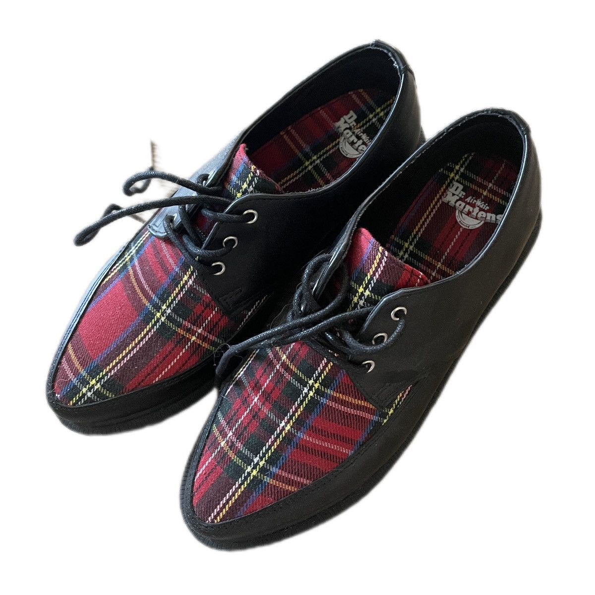 dr. martens plaid oxford loafers