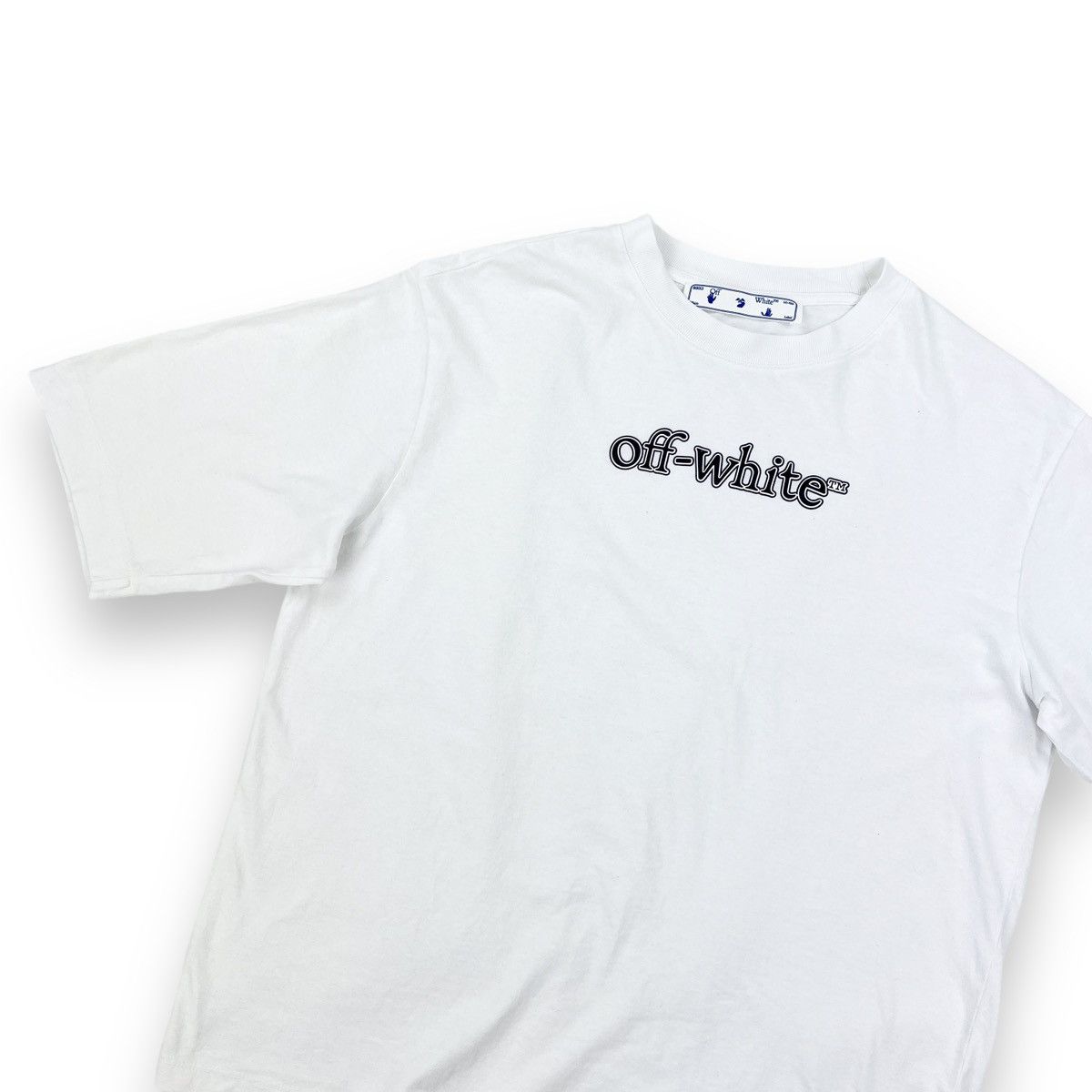 Off-White Off-White Logo White T Shirt Size US S / EU 44-46 / 1 - 1 Thumbnail