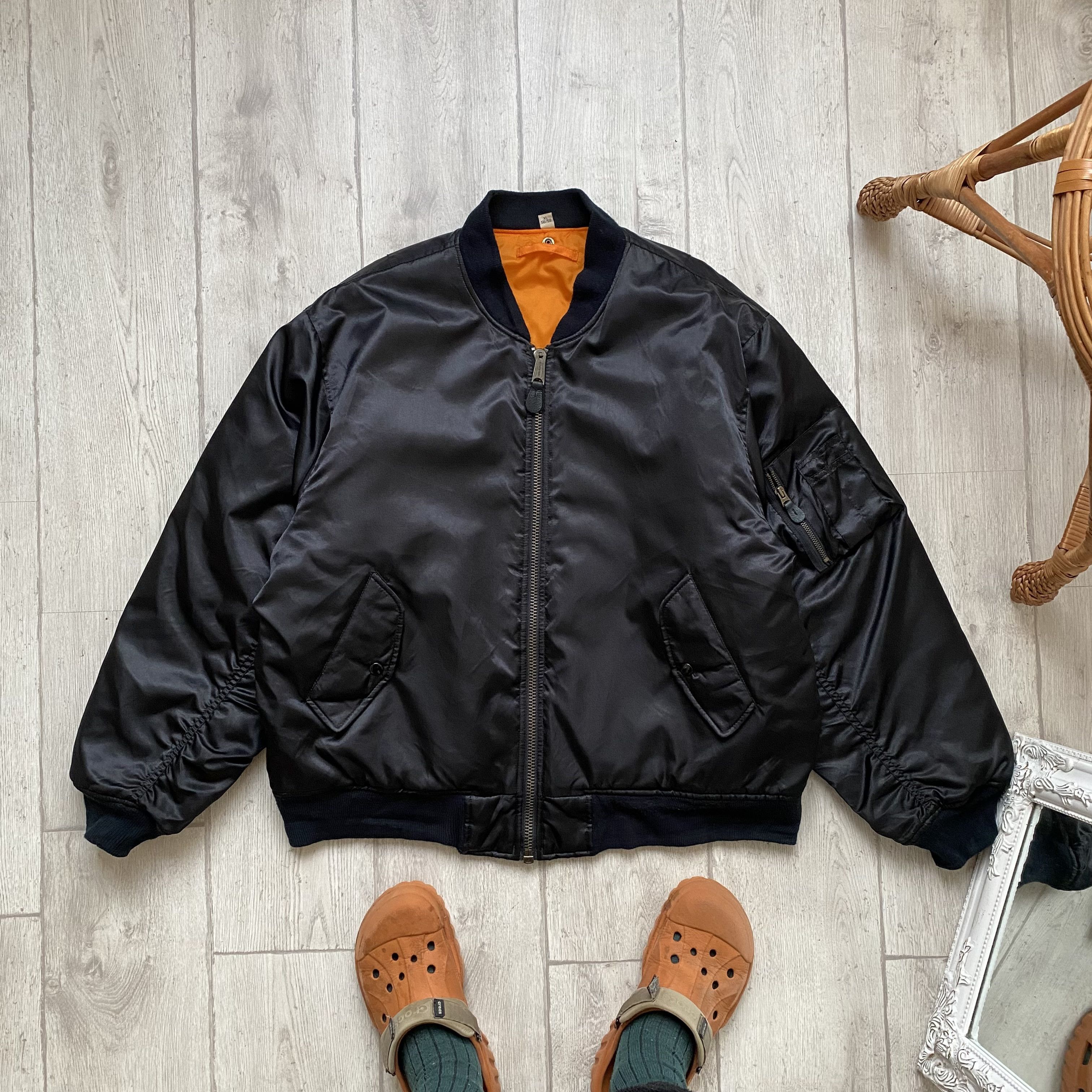 Vintage Vintage 90s MA-1 Intermediate Black Flight Bomber