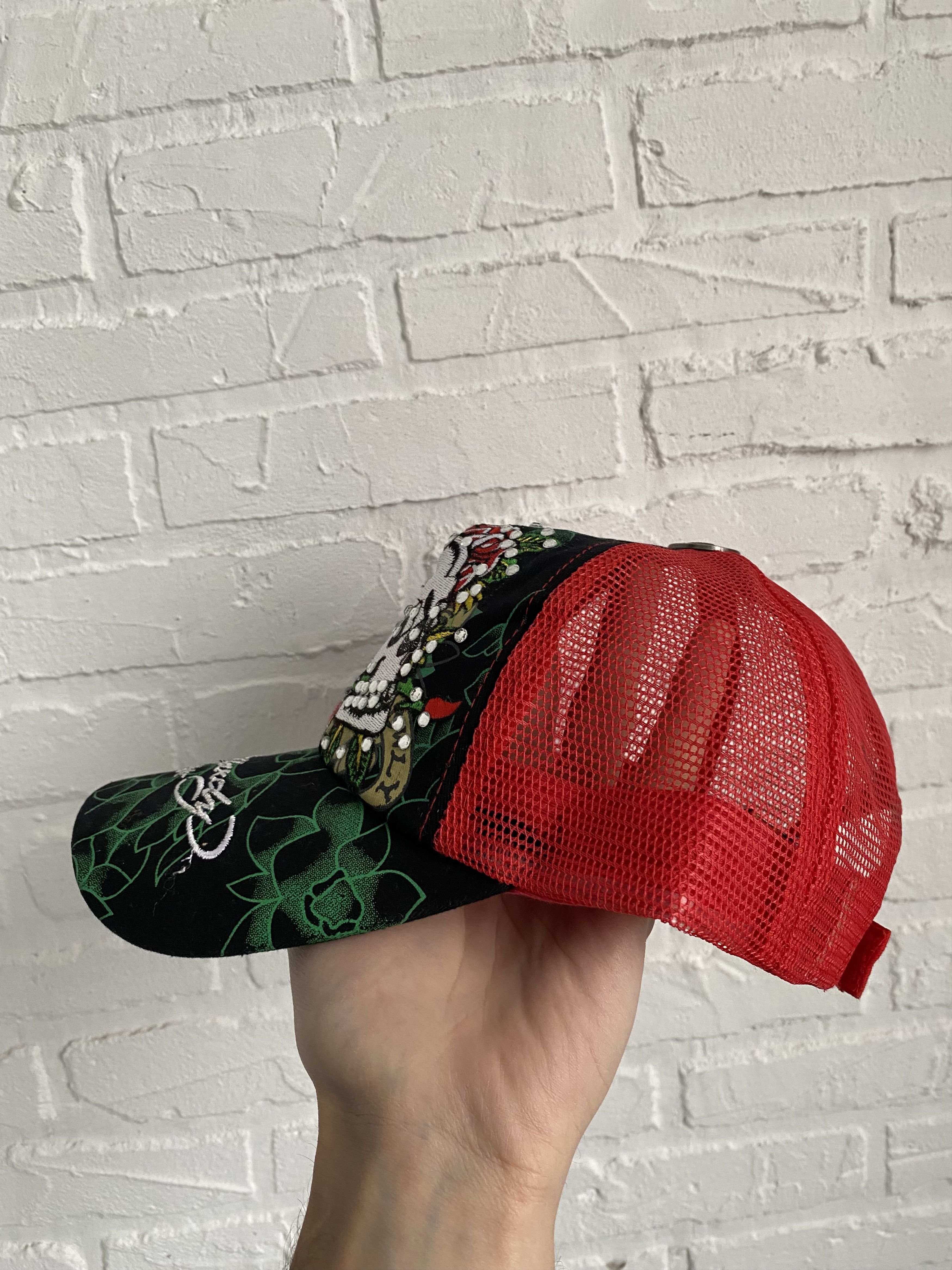 Ed Hardy ED HARDY SKULL CRYSTALS snake trucker cap Size ONE SIZE - 3 Thumbnail