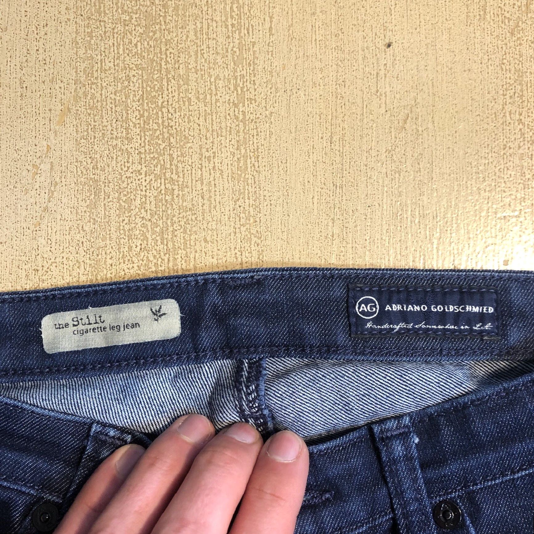 Vintage AG Adriano Goldschmied The Stilt Jeans Women 5-Pocket Slim Skinny Zip Belt Loops Blue 30.5 Inseam Size 27" / US 4 / IT 40 - 6 Thumbnail