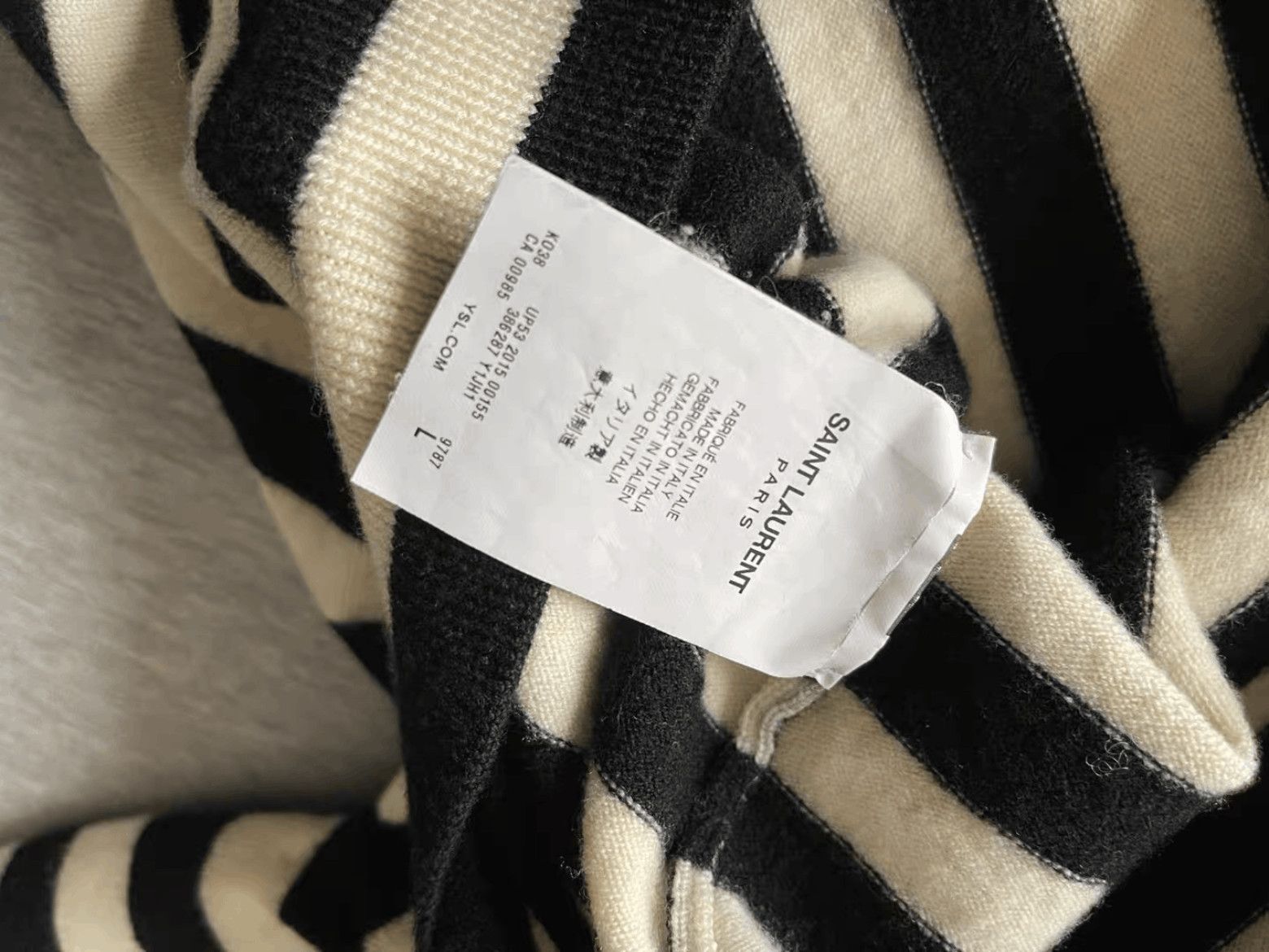 Saint Laurent Paris Saint Laurent Paris 15AW Runway Stripe Knitwear Size US L / EU 52-54 / 3 - 3 Thumbnail