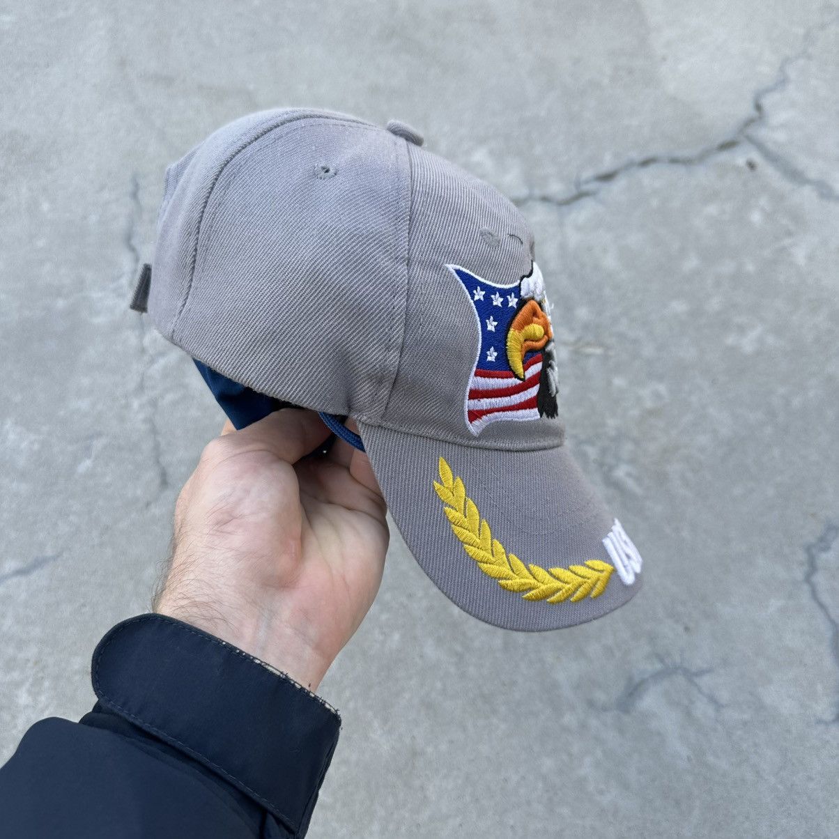 If Six Was Nine × Japanese Brand Vintage Japanese Style Cap USA American Eagle Hat Y2K 00s Size ONE SIZE - 2 Thumbnail