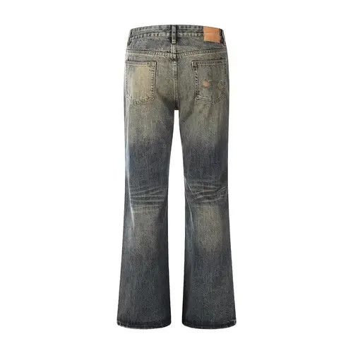 VIBE Men's trendy loose versatile retro washed flared jeans Size US 34 / EU 50 - 8 Thumbnail