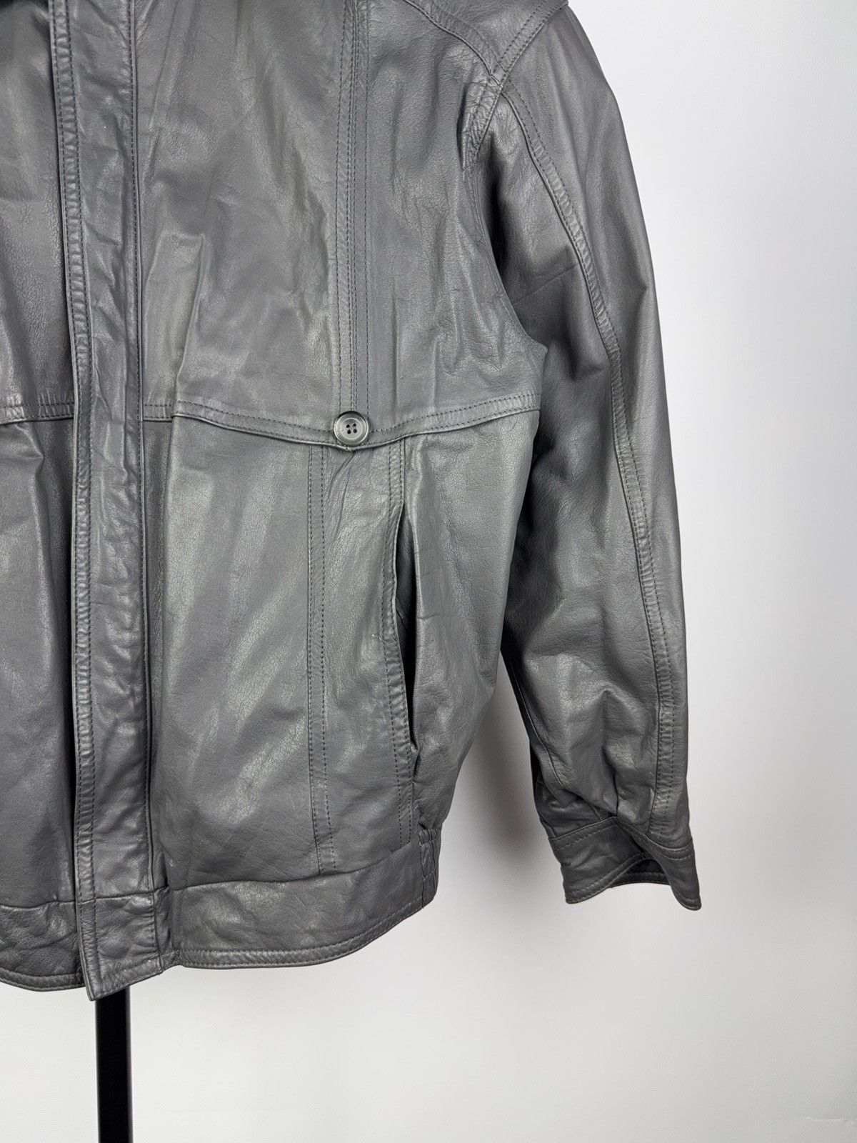Vintage Vintage 90s Avant Garde Leather Leonardo Biker MOTO Jacket Size US M / EU 48-50 / 2 - 4 Thumbnail