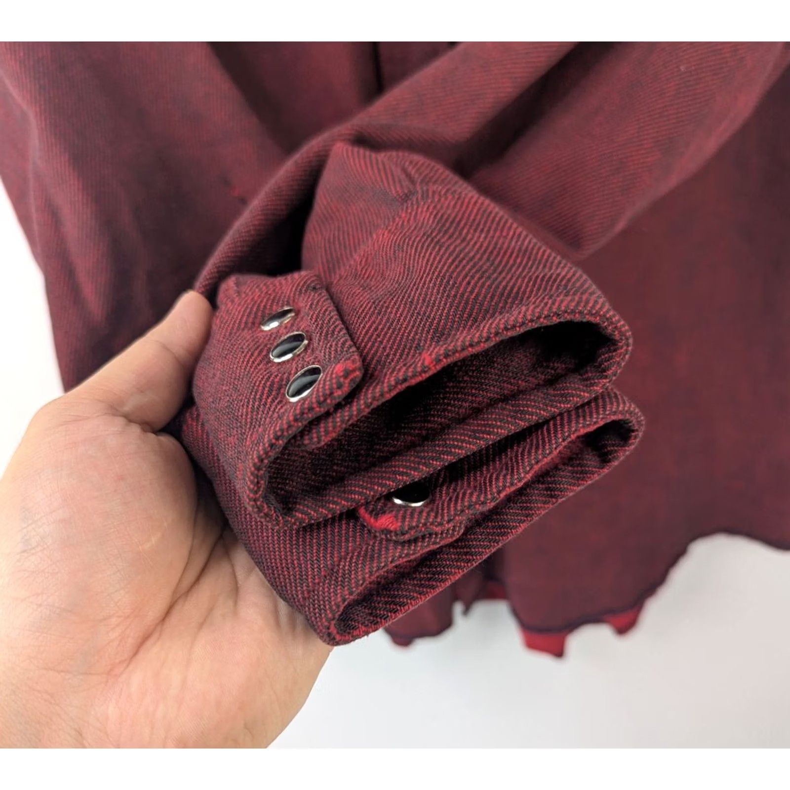 Wrangler VINTAGE Wrangler Shirt Western Mens XS? 36 Red Button-Up X-Long? Size US M / EU 48-50 / 2 - 3 Thumbnail