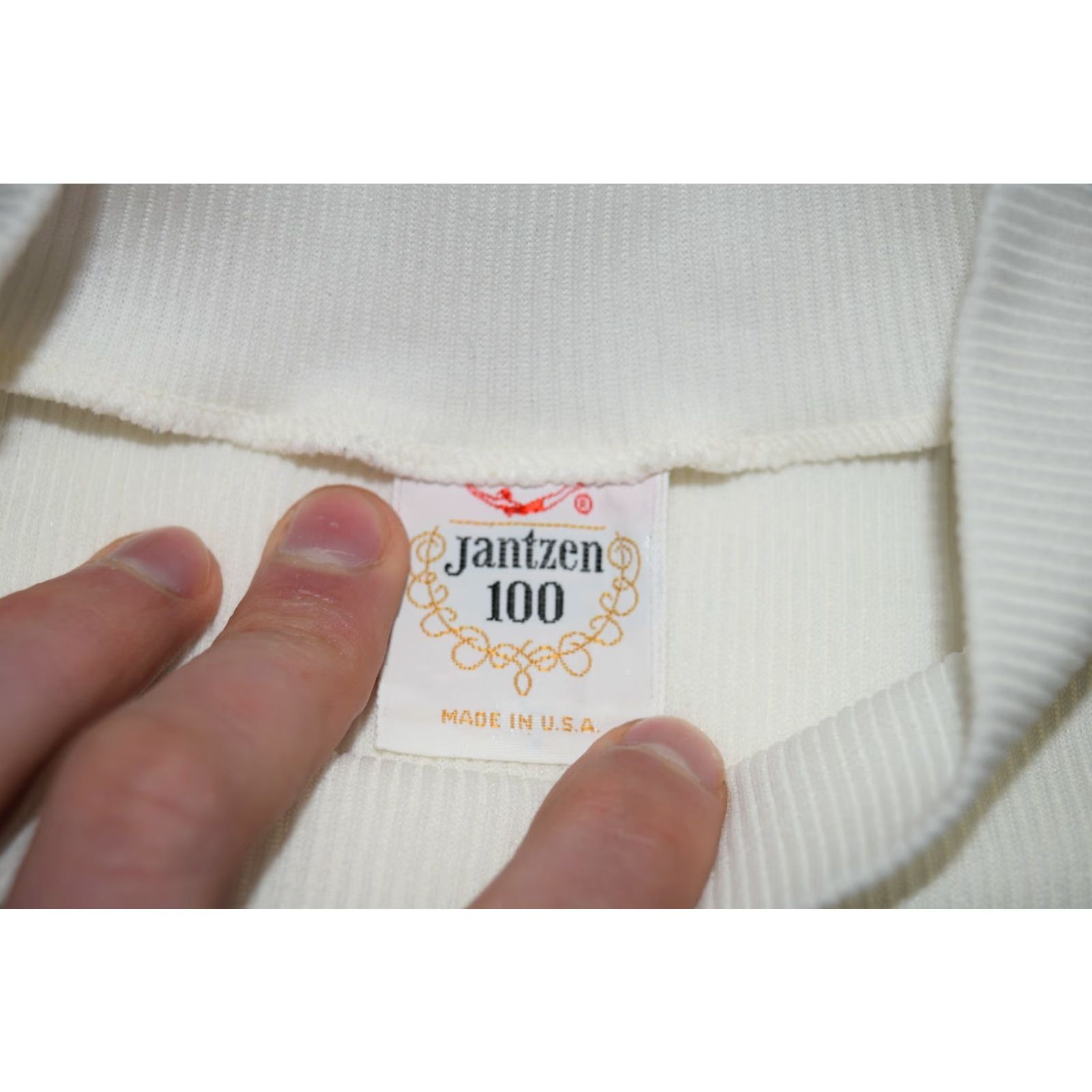 Jantzen VTG JANTZEN 100 Solid White Mockneck T Shirt Mens M USA Made 1970s Slim Fit Short Sleeve Retro Modern Hipster 70s White Size US M / EU 48-50 / 2 - 2 Thumbnail