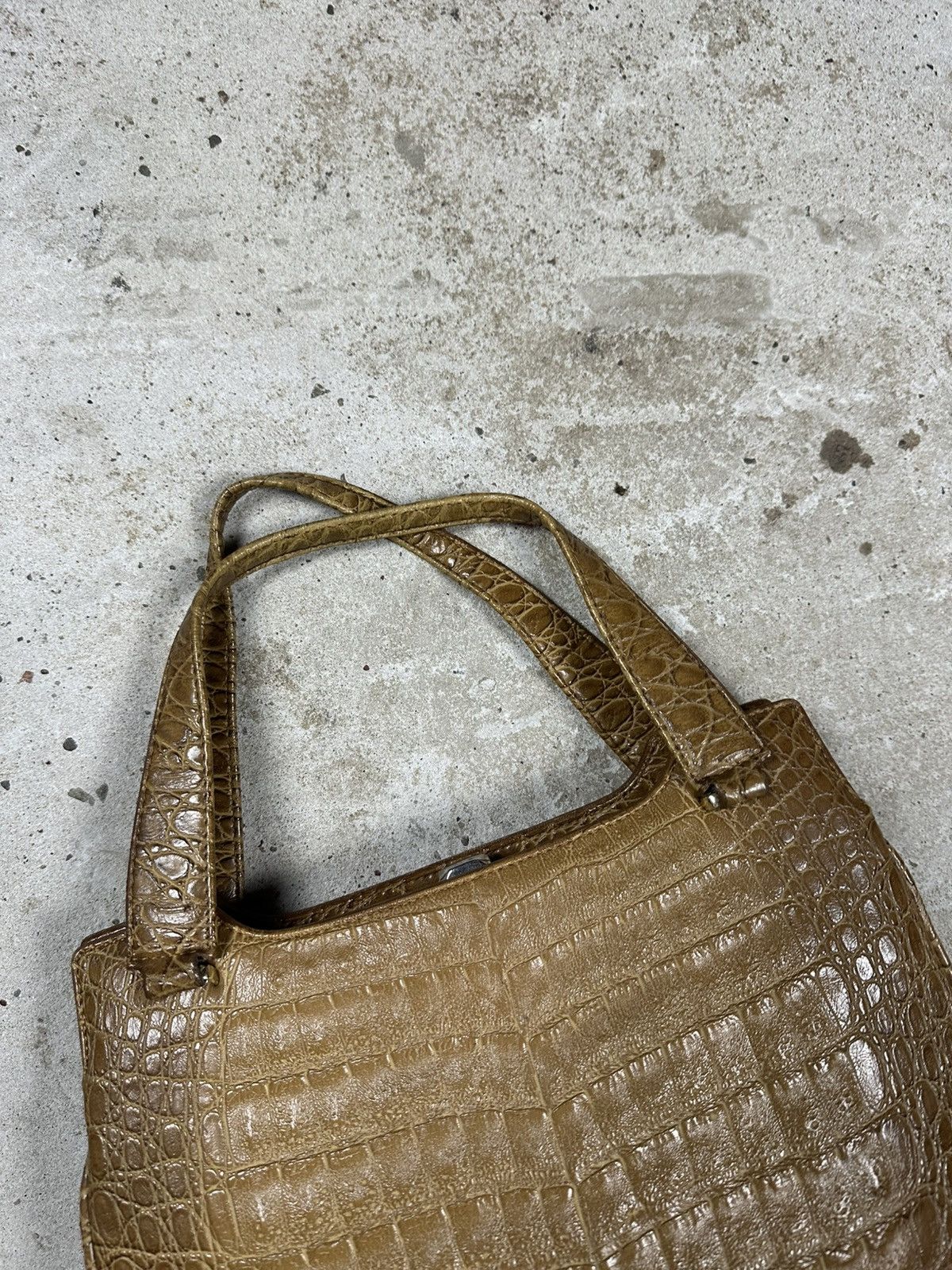 Vintage Vintage 90s Crocodile Genuine Leather Snake Print Hand Bag Size ONE SIZE - 11 Thumbnail