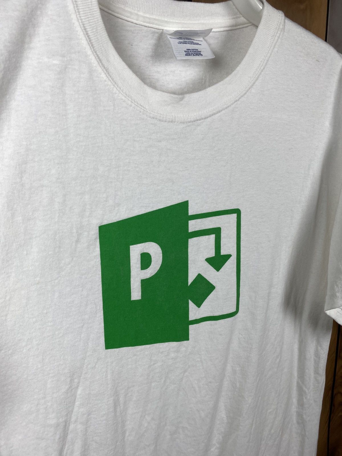 Microsoft 💻Vintage 00s T-Shirt Microsoft Project Promo Big Logo Tee💻 Size US XL / EU 56 / 4 - 3 Thumbnail