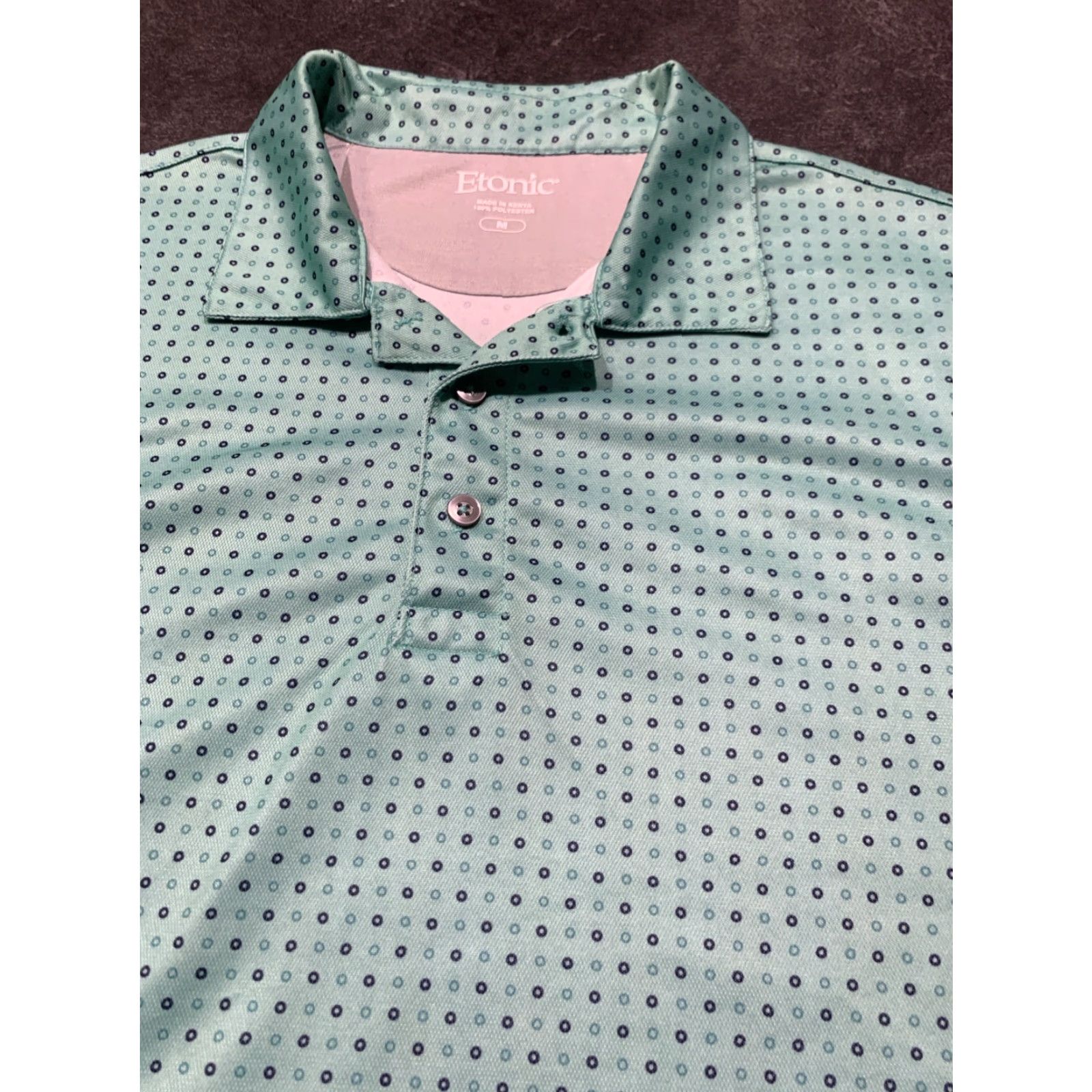 Vintage Etonic Golf Theme Performance Model Etonic Polo Shirt | Green Polyester Spandex Logo Collared Short Sleeve Regular Fit Men Polo Shirt Golf Size US M / EU 48-50 / 2 - 3 Thumbnail
