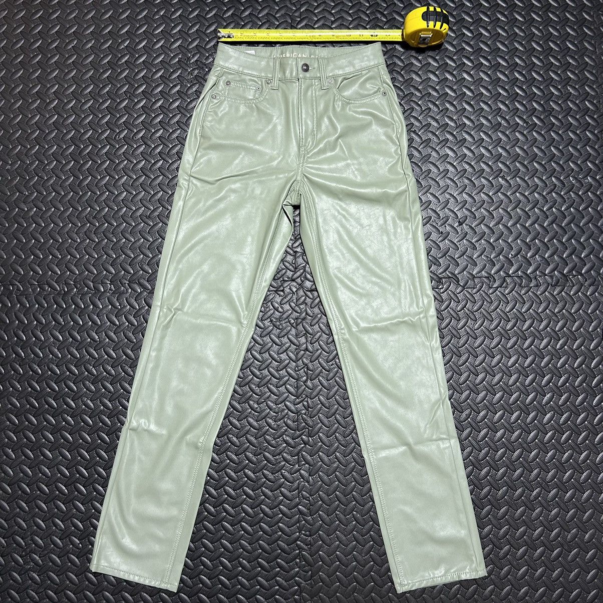 American Eagle Outfitters American Eagle Pants Vegan Leather High Rise Size 00 NEW Size 24" / US 00 / IT 34 - 5 Thumbnail