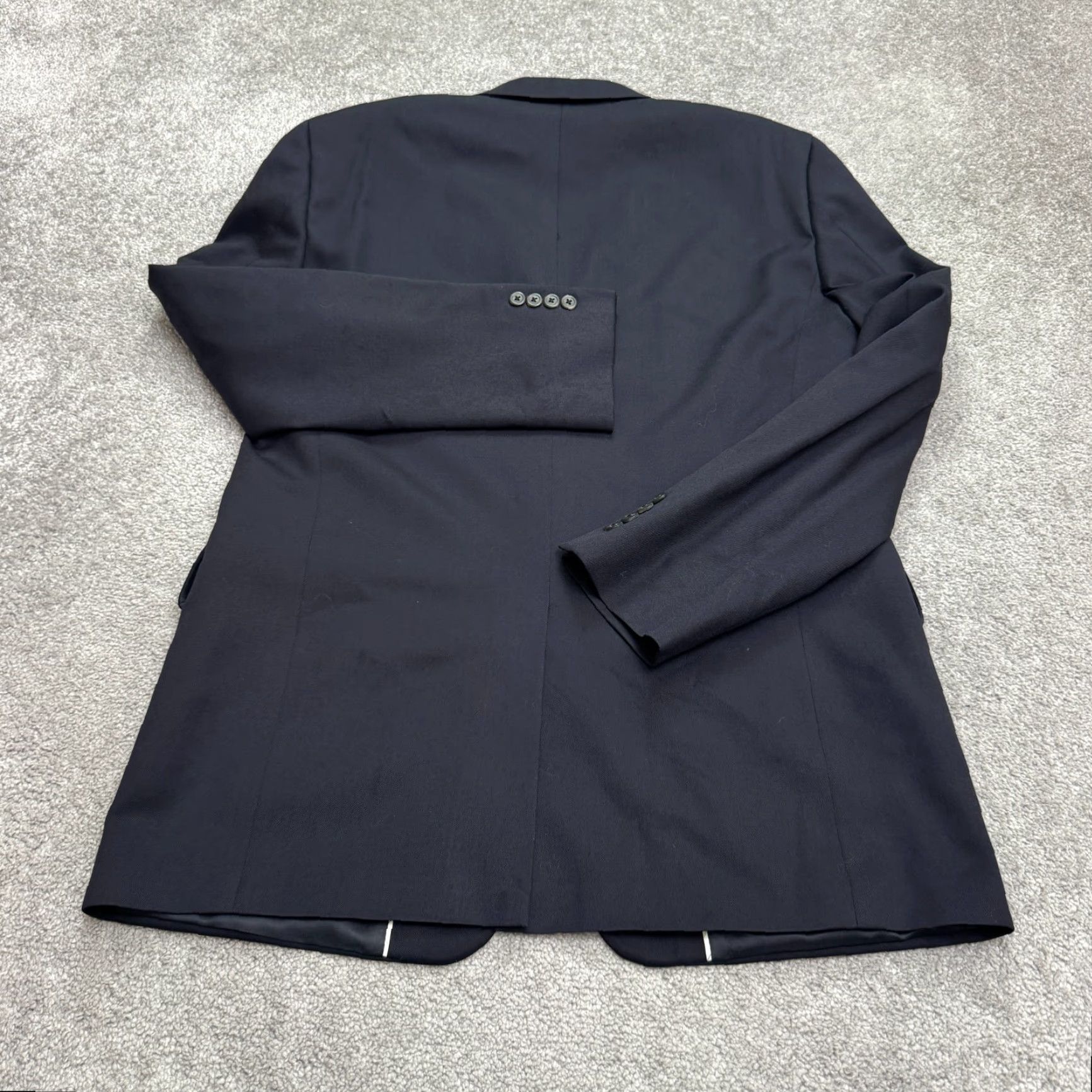J.Crew J.Crew Blazer Mens 42L Navy Blue Wool Suit Sport Coat Classic Workwear Size 42L - 2 Thumbnail