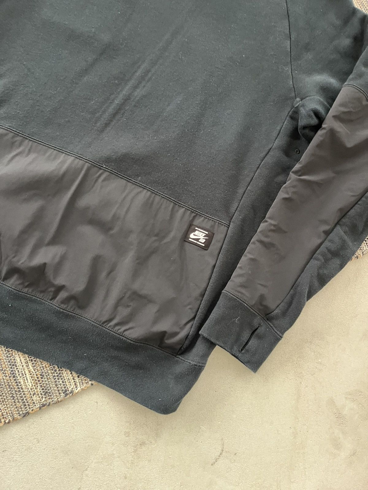 Nike Vintage Nike SB Black Nylon Blank sk8 Sweatshirt basic Size US XL / EU 56 / 4 - 11 Thumbnail