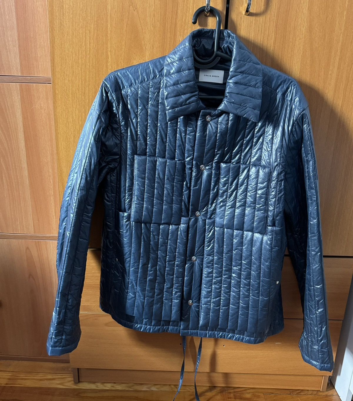 image of Craig Green Quilted Worker Jacket Sky Blue, Men's (Size Small)