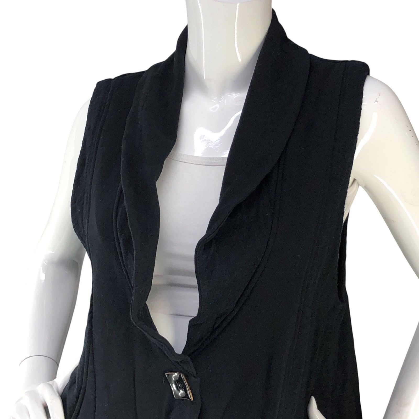 Habitat Habitat Size S Vest Long Line Sweater One Button Navy Size S / US 4 / IT 40 - 2 Thumbnail