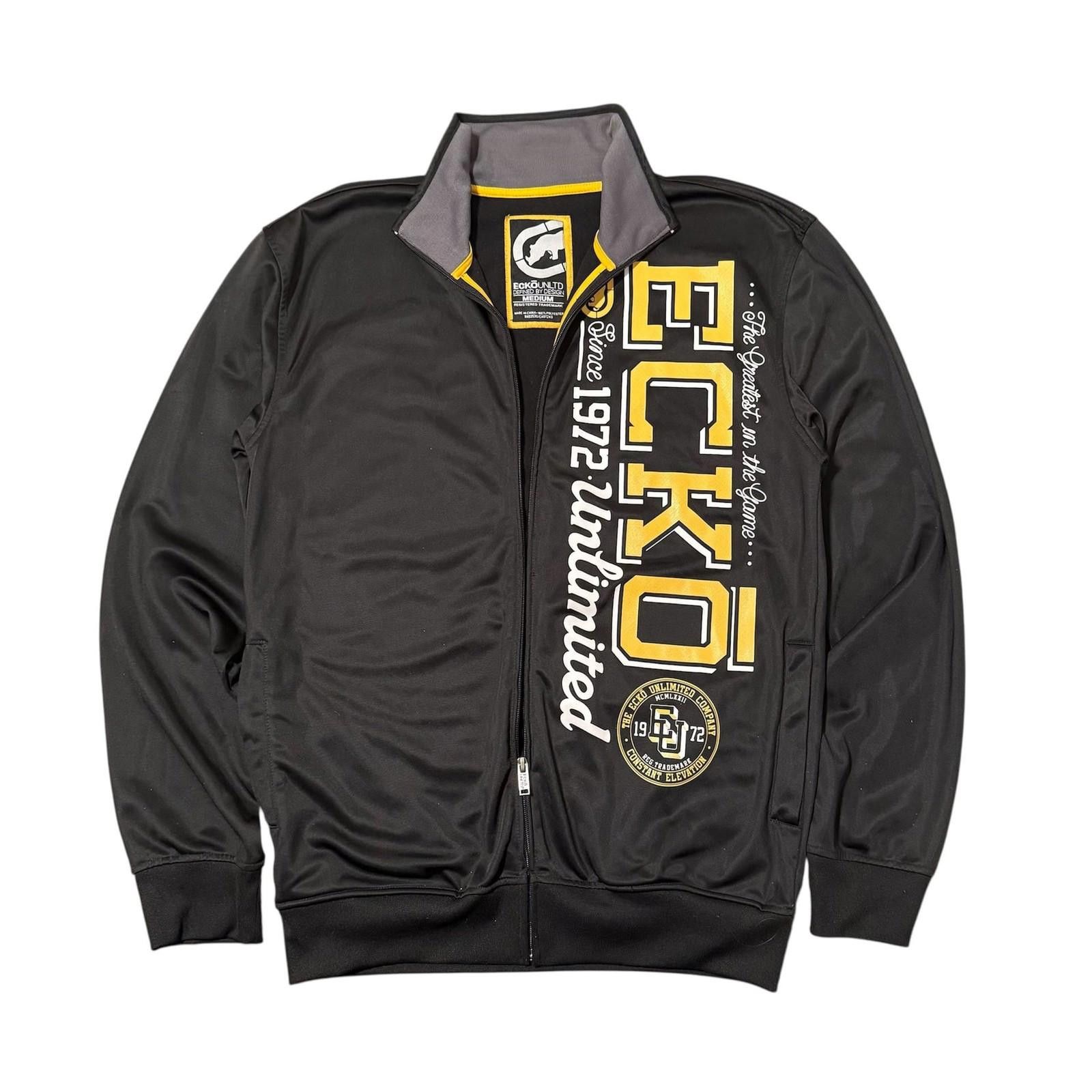 Ecko Unltd. Men’s M ECKO Unltd. Black Y2K Full Zip Spell Out Jacket Size US M / EU 48-50 / 2 - 1 Thumbnail
